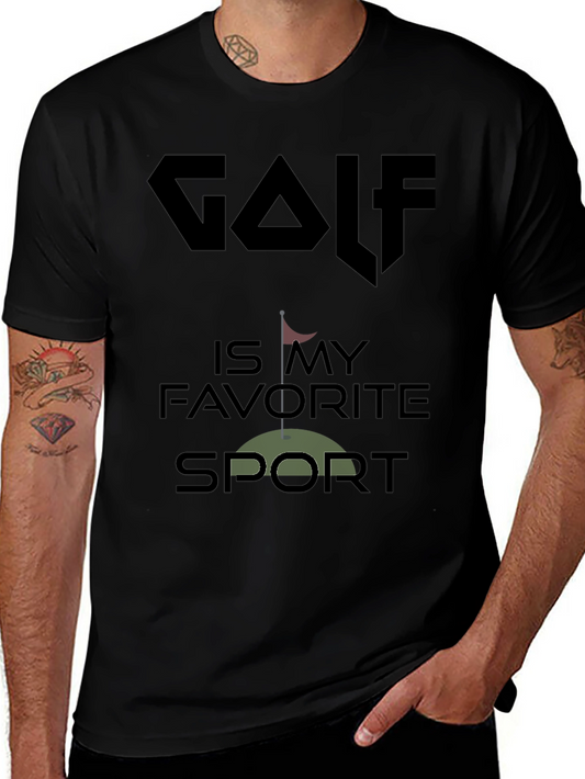 Golf Is My Favorite Sport Tee - Black