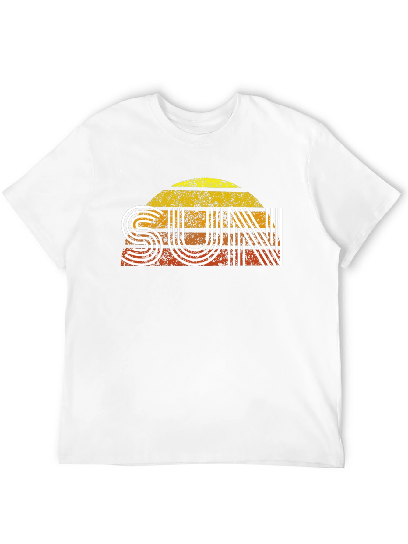 Retro SUN Graphic Tee - Black Short Sleeve