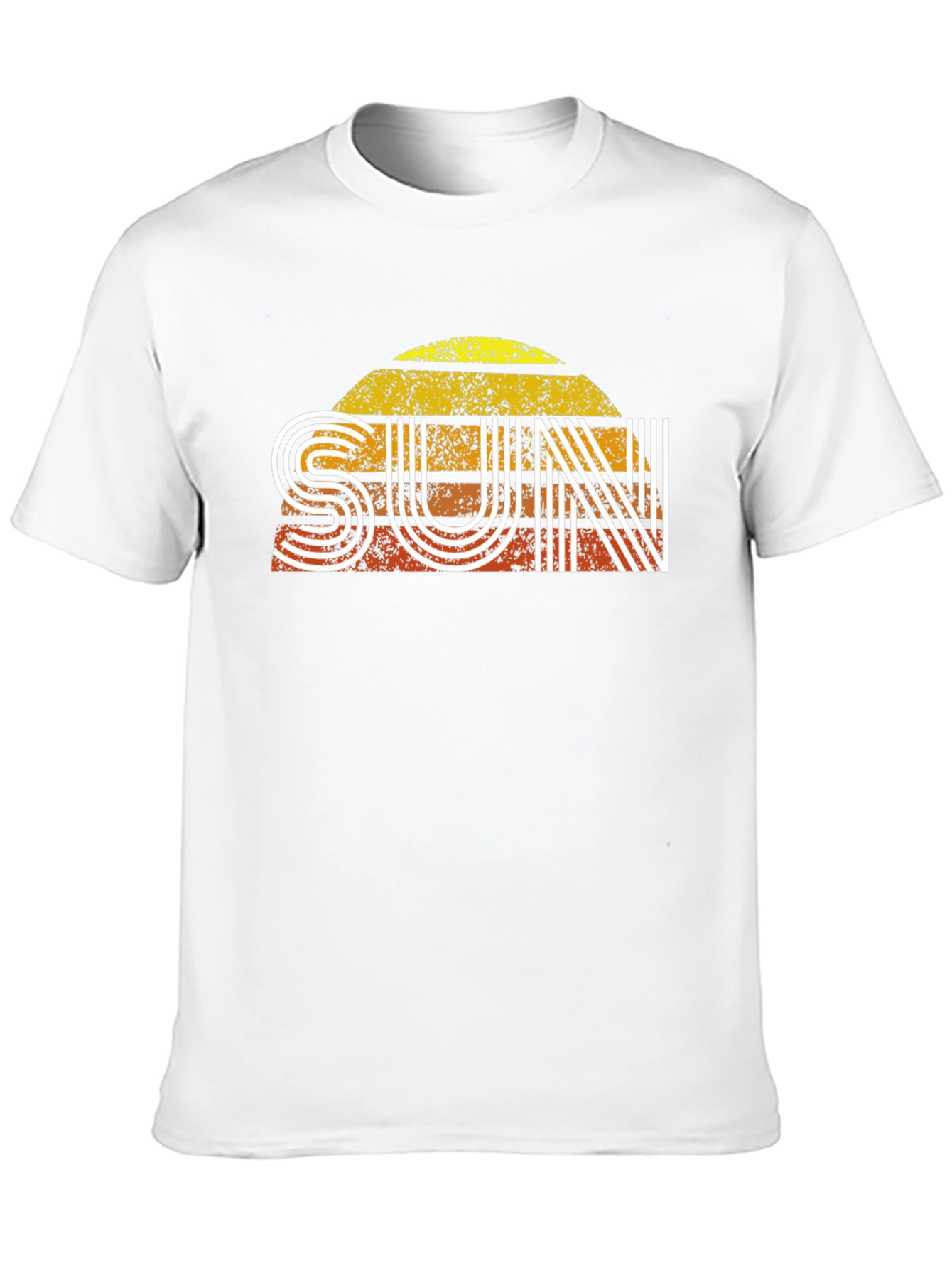 Retro SUN Graphic Tee - Black Short Sleeve