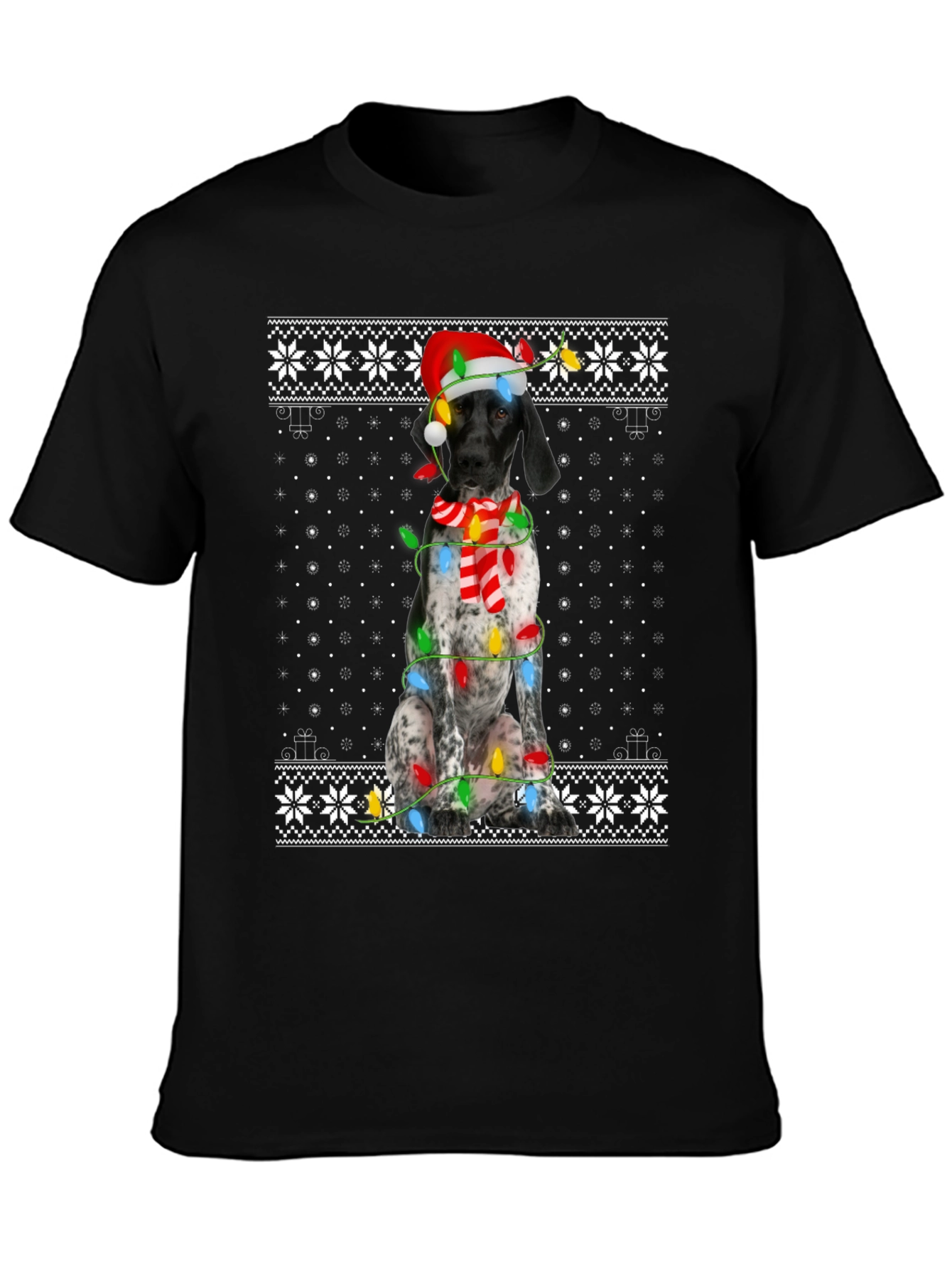 Dog Christmas Sweater Pattern Tee