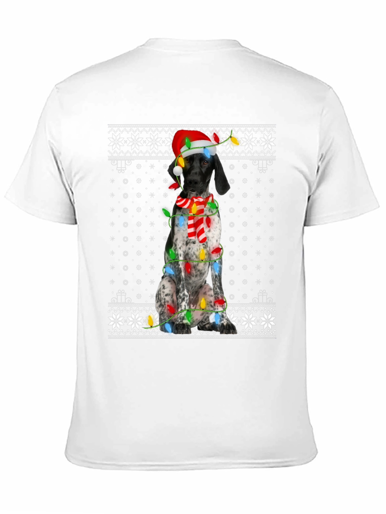 Dog Christmas Sweater Pattern Tee