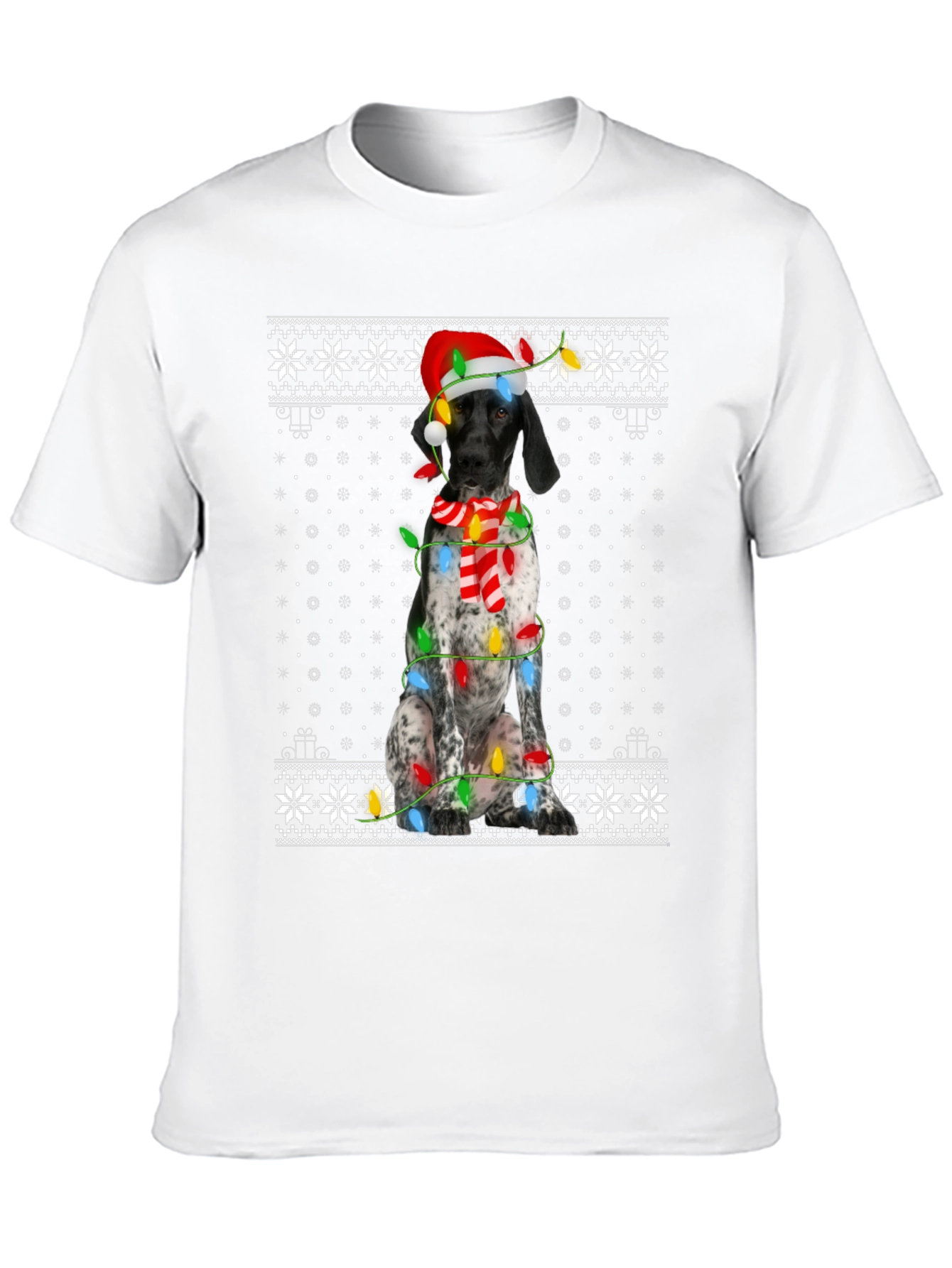 Dog Christmas Sweater Pattern Tee
