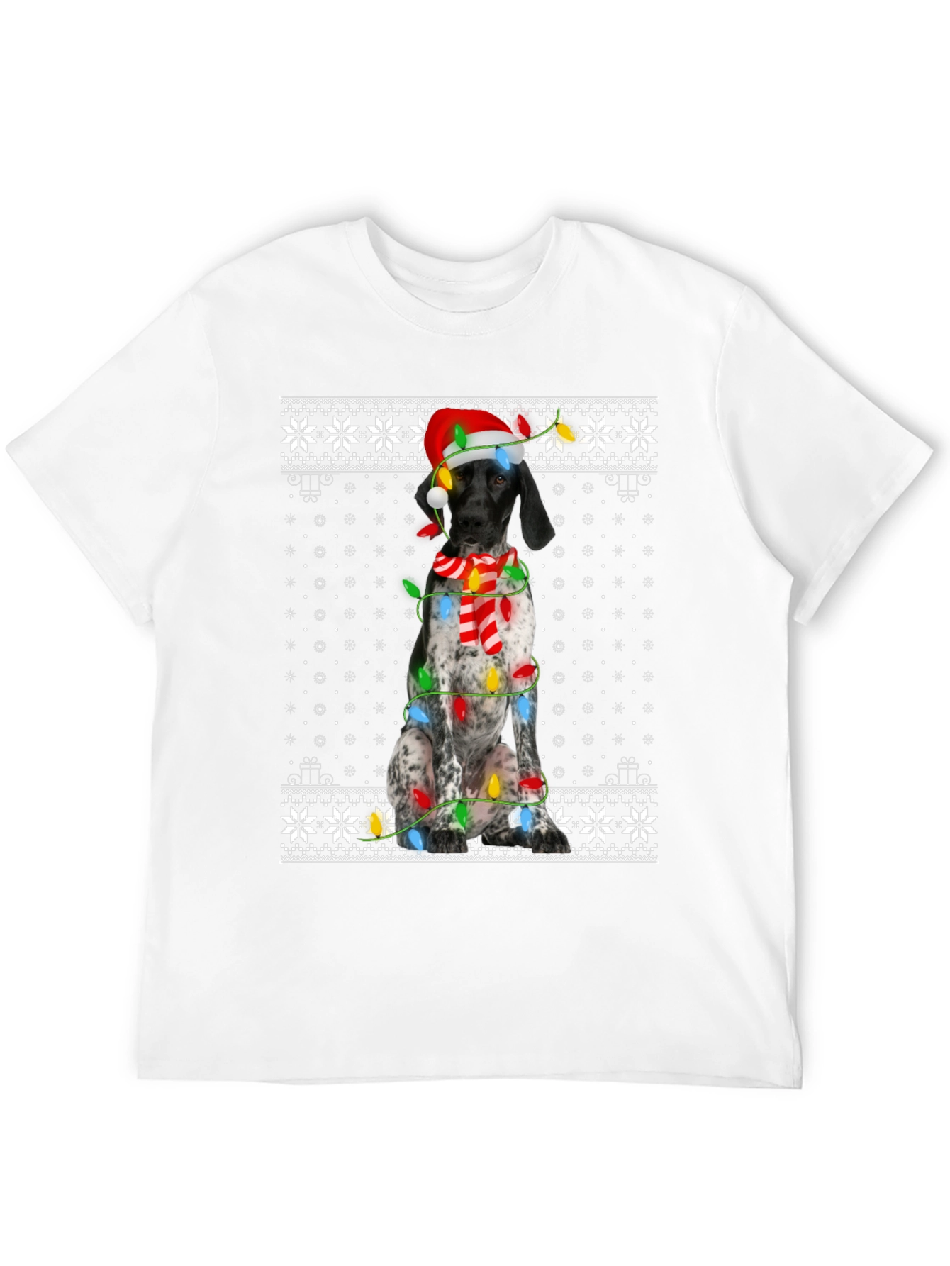 Dog Christmas Sweater Pattern Tee