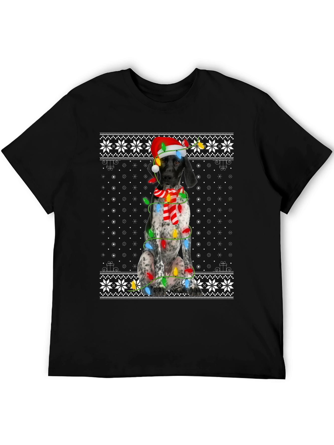 Dog Christmas Sweater Pattern Tee