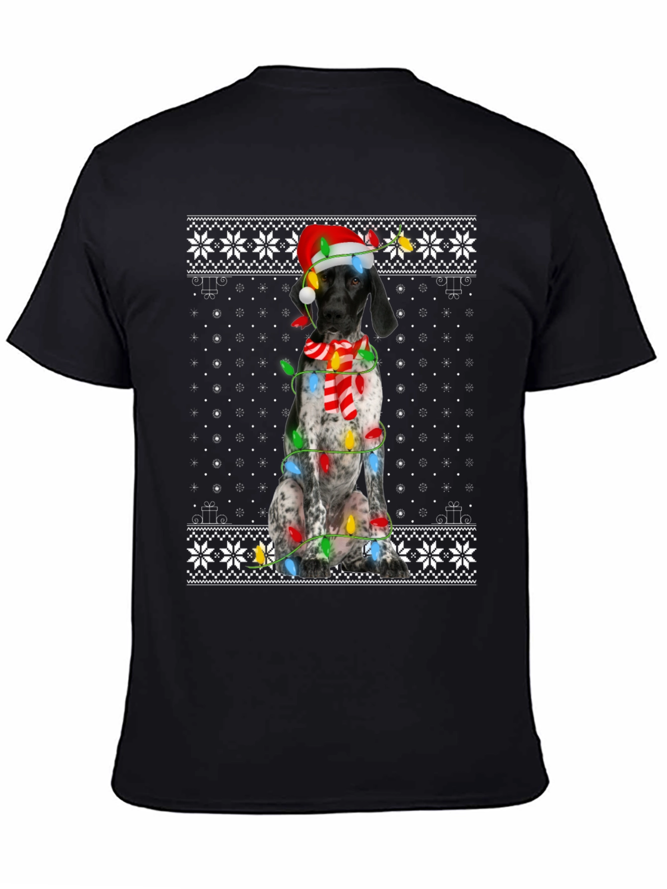 Dog Christmas Sweater Pattern Tee