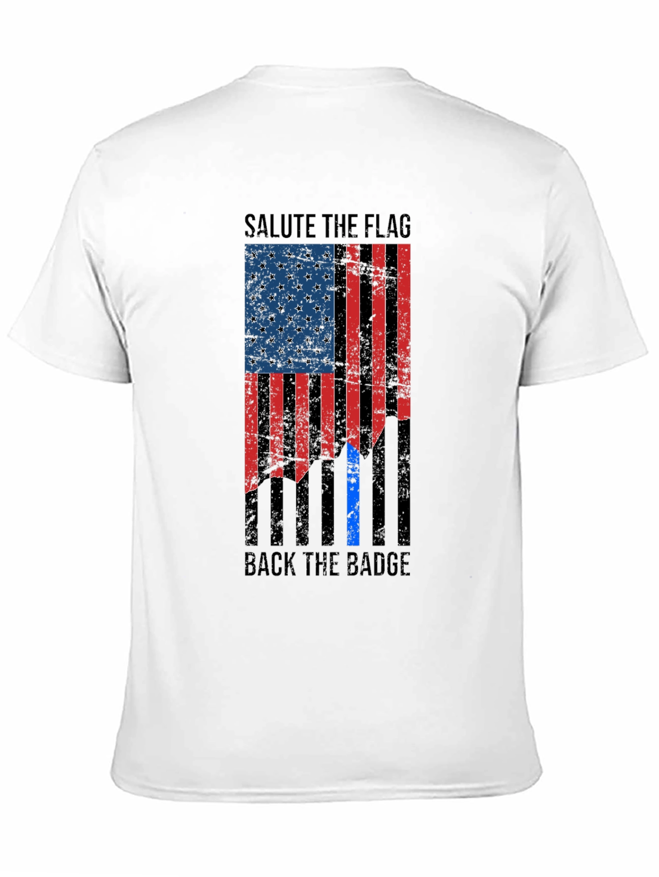 Salute the Flag Back the Badge Graphic T-Shirt