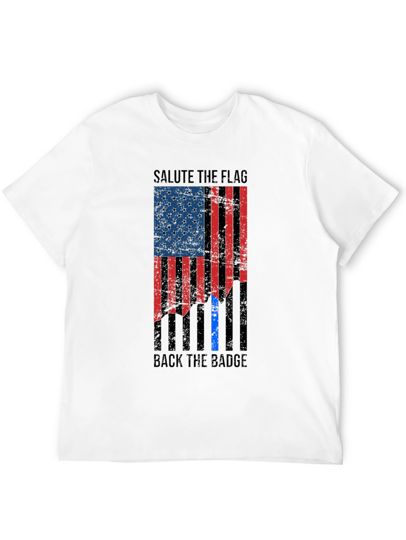 Salute the Flag Back the Badge Graphic T-Shirt