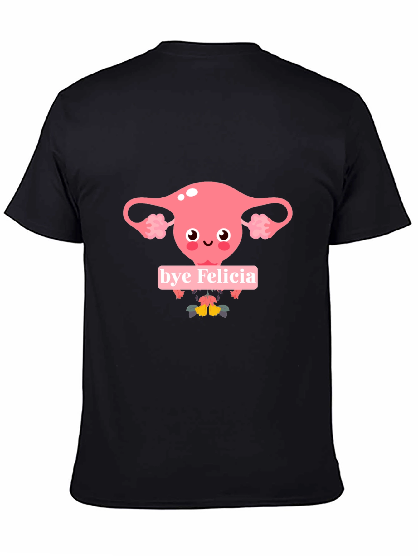 Bye Felicia Uterus Graphic Tee - Black Cotton T-Shirt