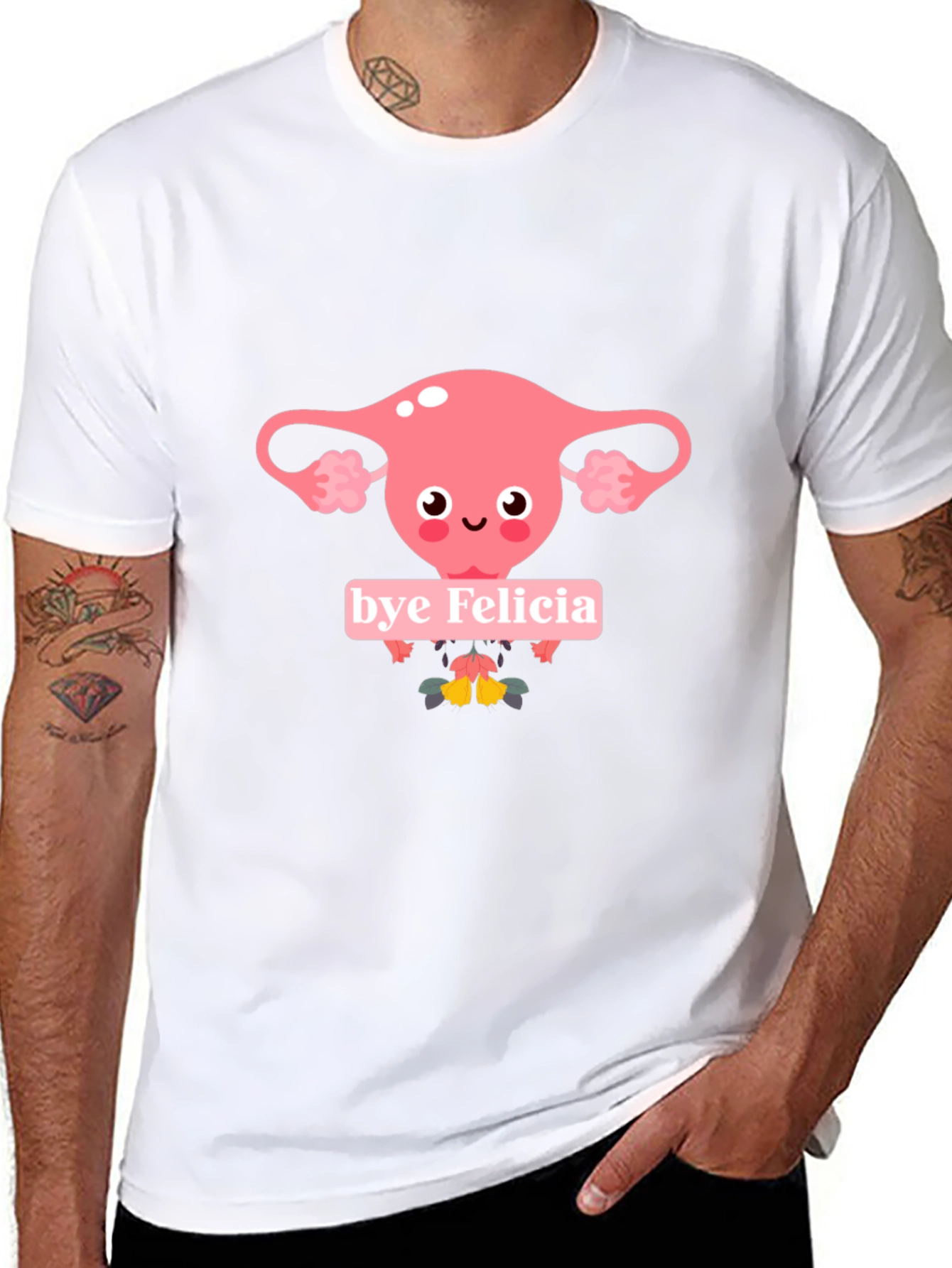 Bye Felicia Uterus Graphic Tee - Black Cotton T-Shirt