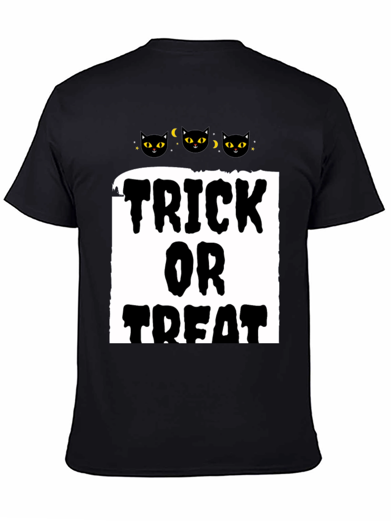 Halloween Trick or Treat Black Cat T-Shirt