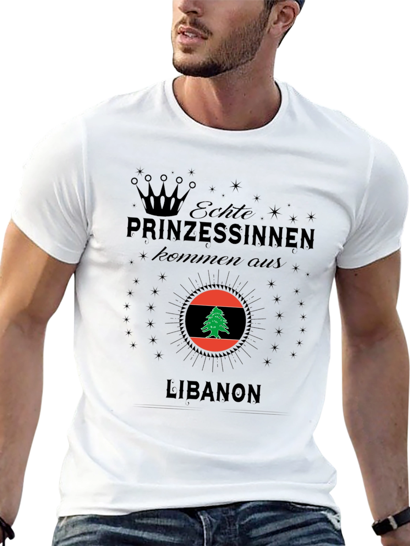 Lebanon Princess T-Shirt - Black Cotton Tee