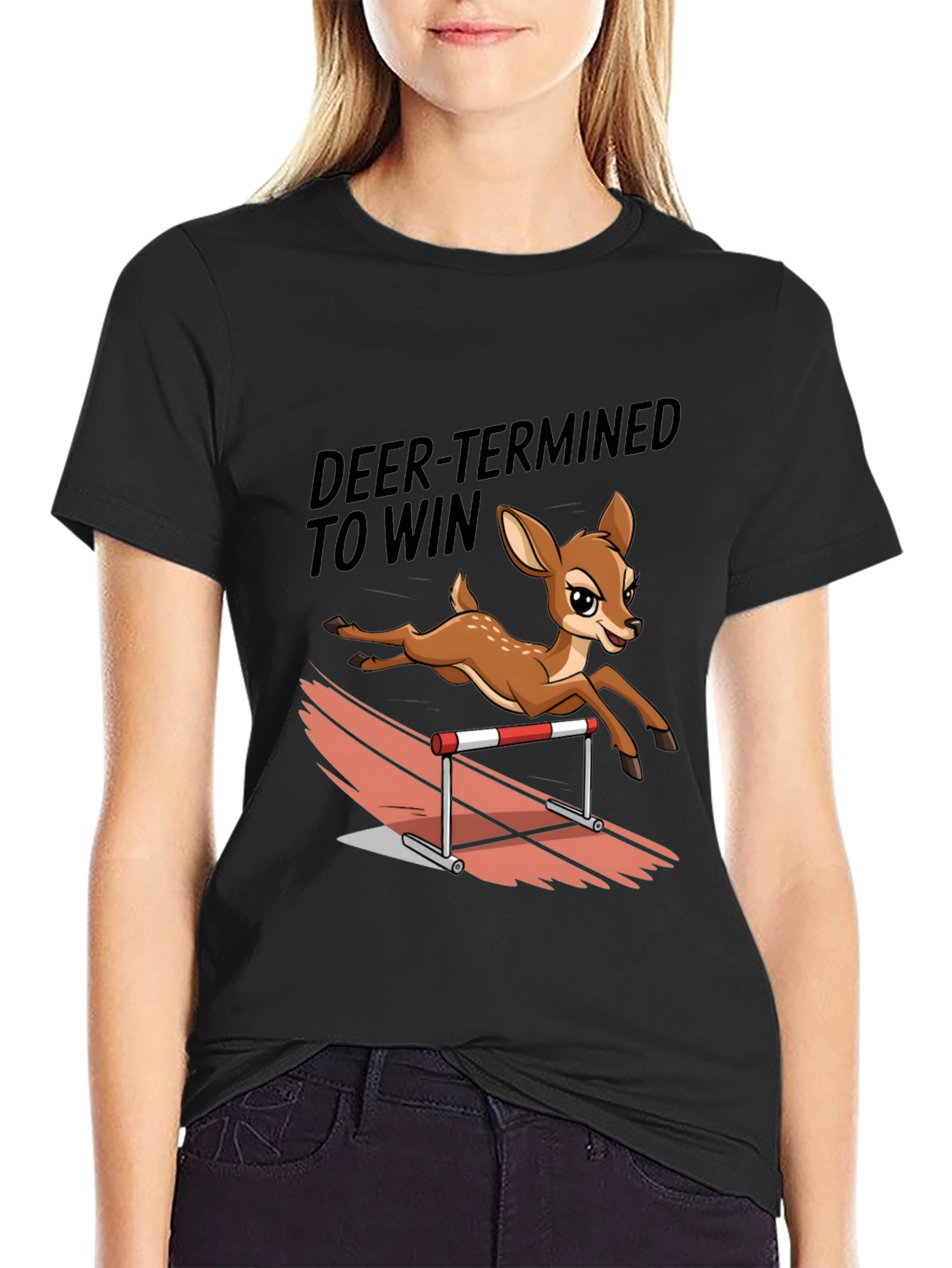 Deer-Termined to Win Graphic Tee - Animal Lover Shirt