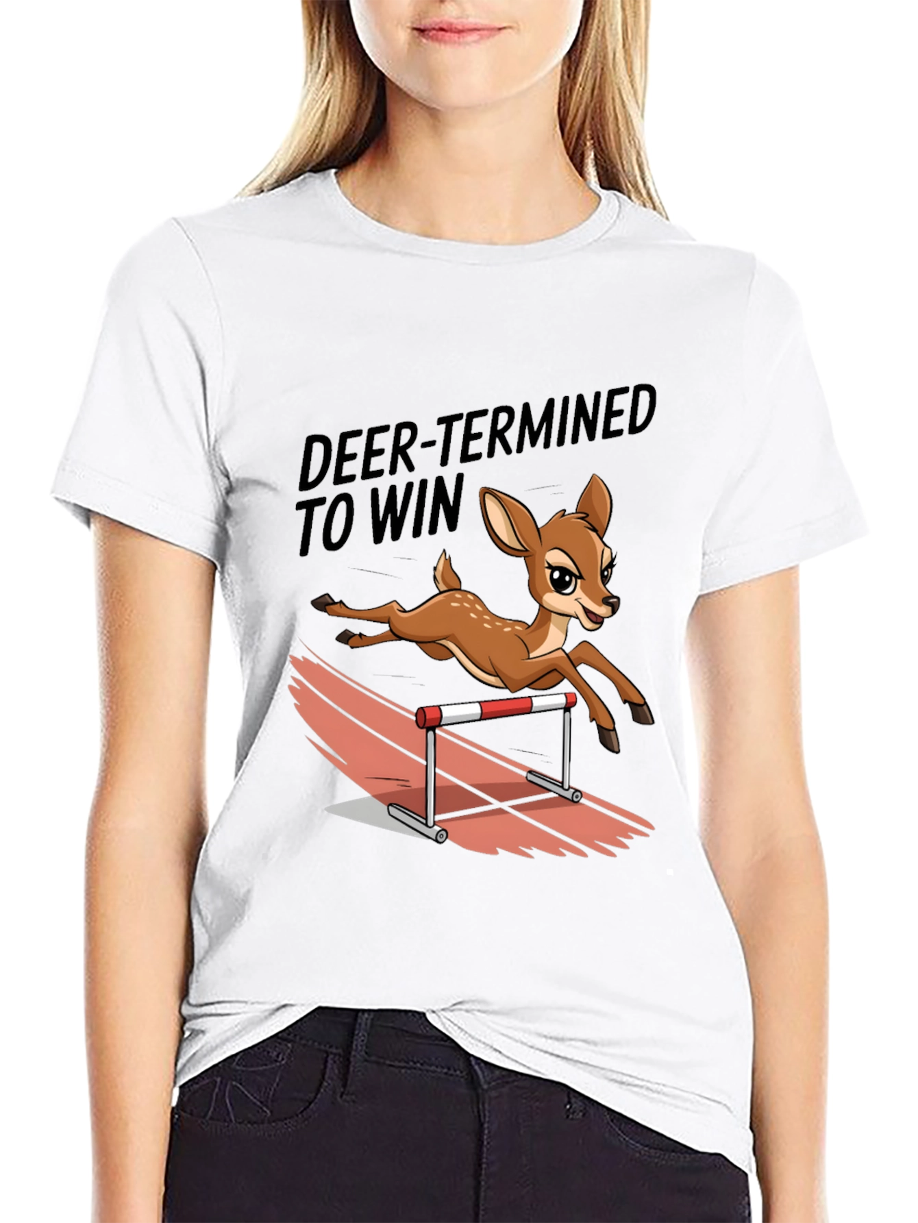 Deer-Termined to Win Graphic Tee - Animal Lover Shirt