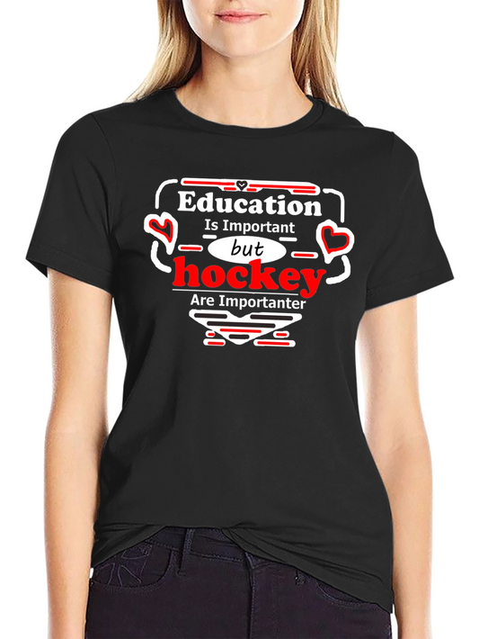 Education vs Hockey Graphic Tee