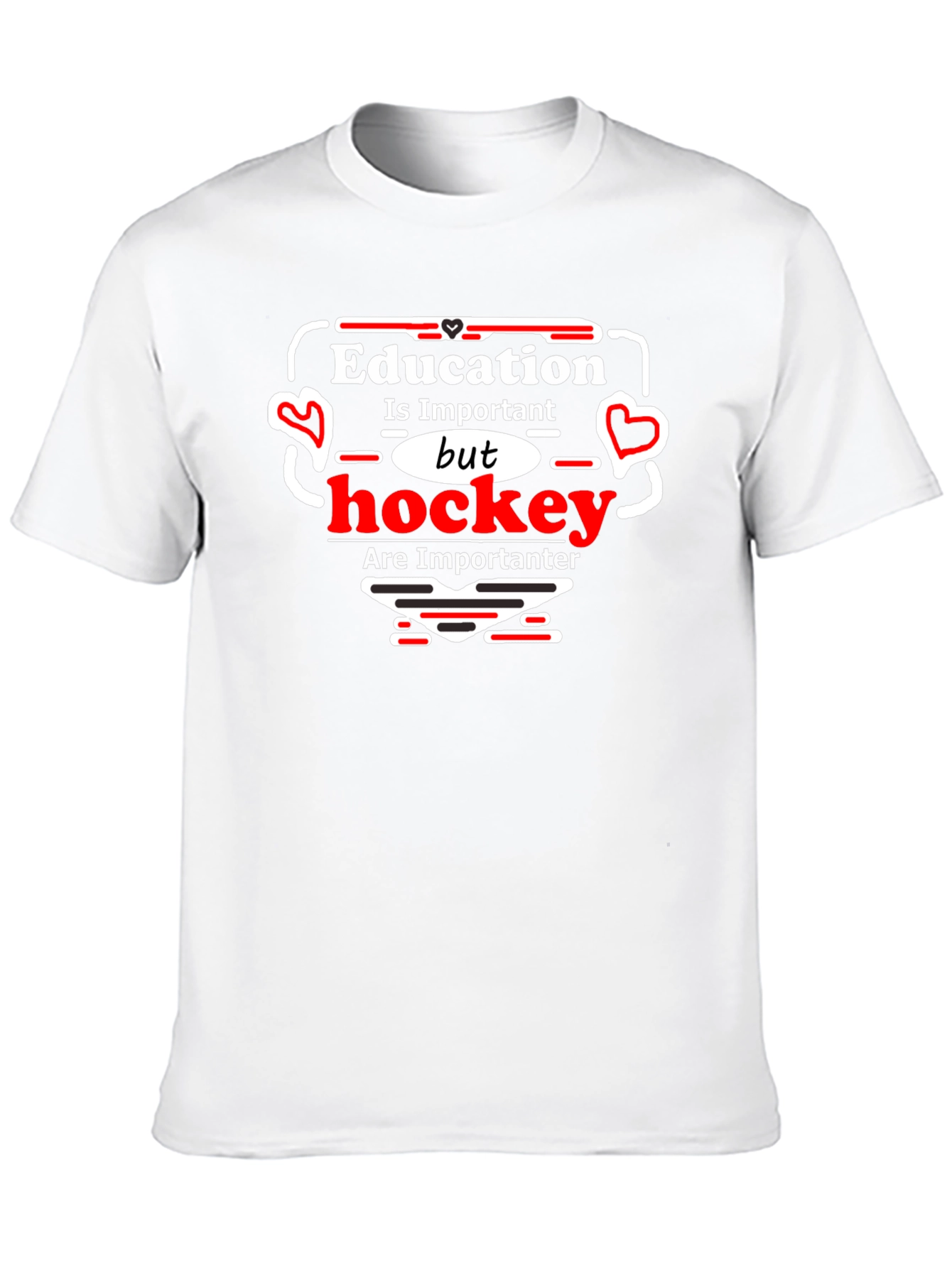 Education vs Hockey Graphic Tee