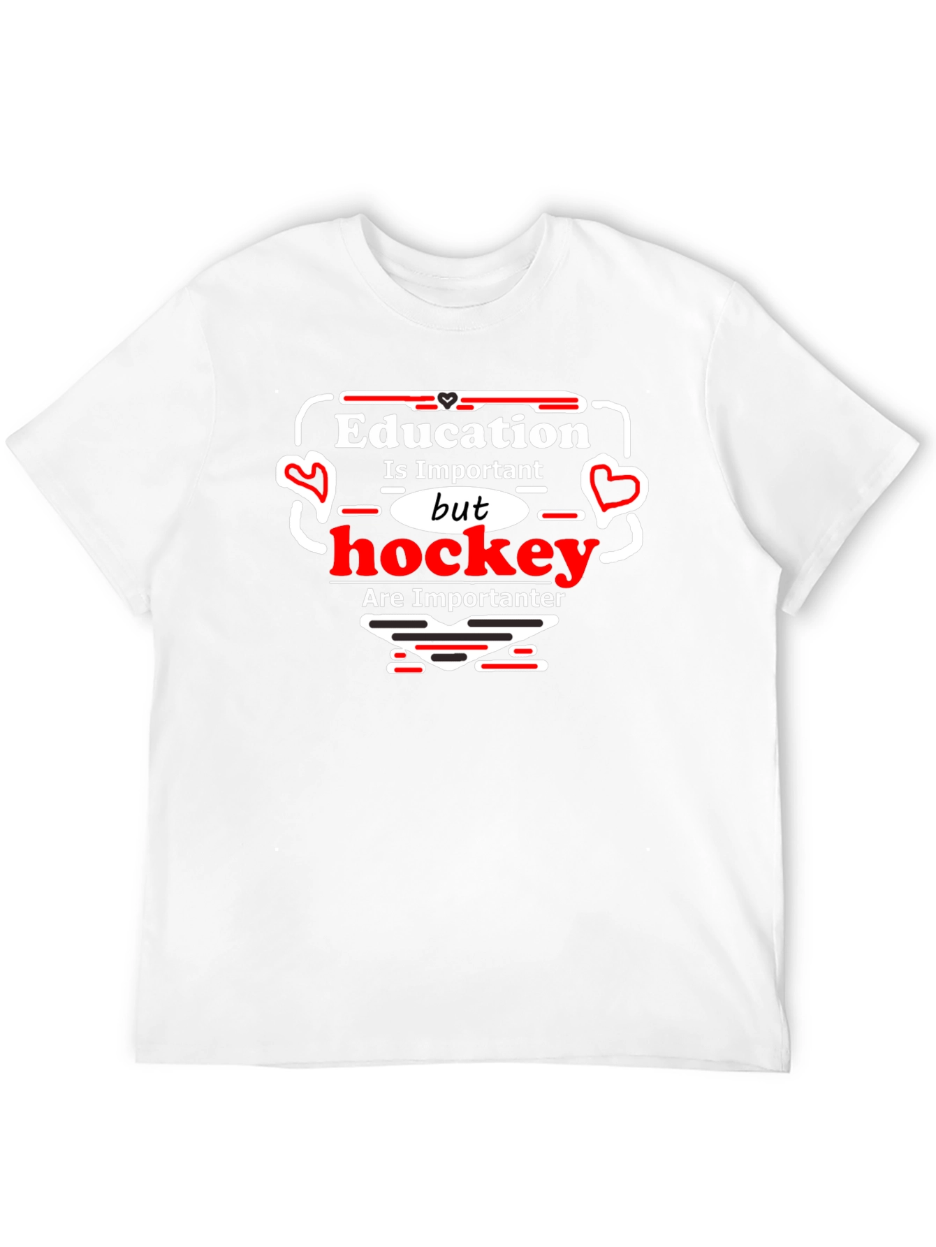 Education vs Hockey Graphic Tee