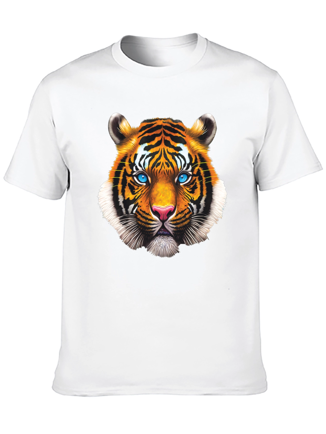 Tiger Face Graphic Tee - Bold Animal Print T-Shirt