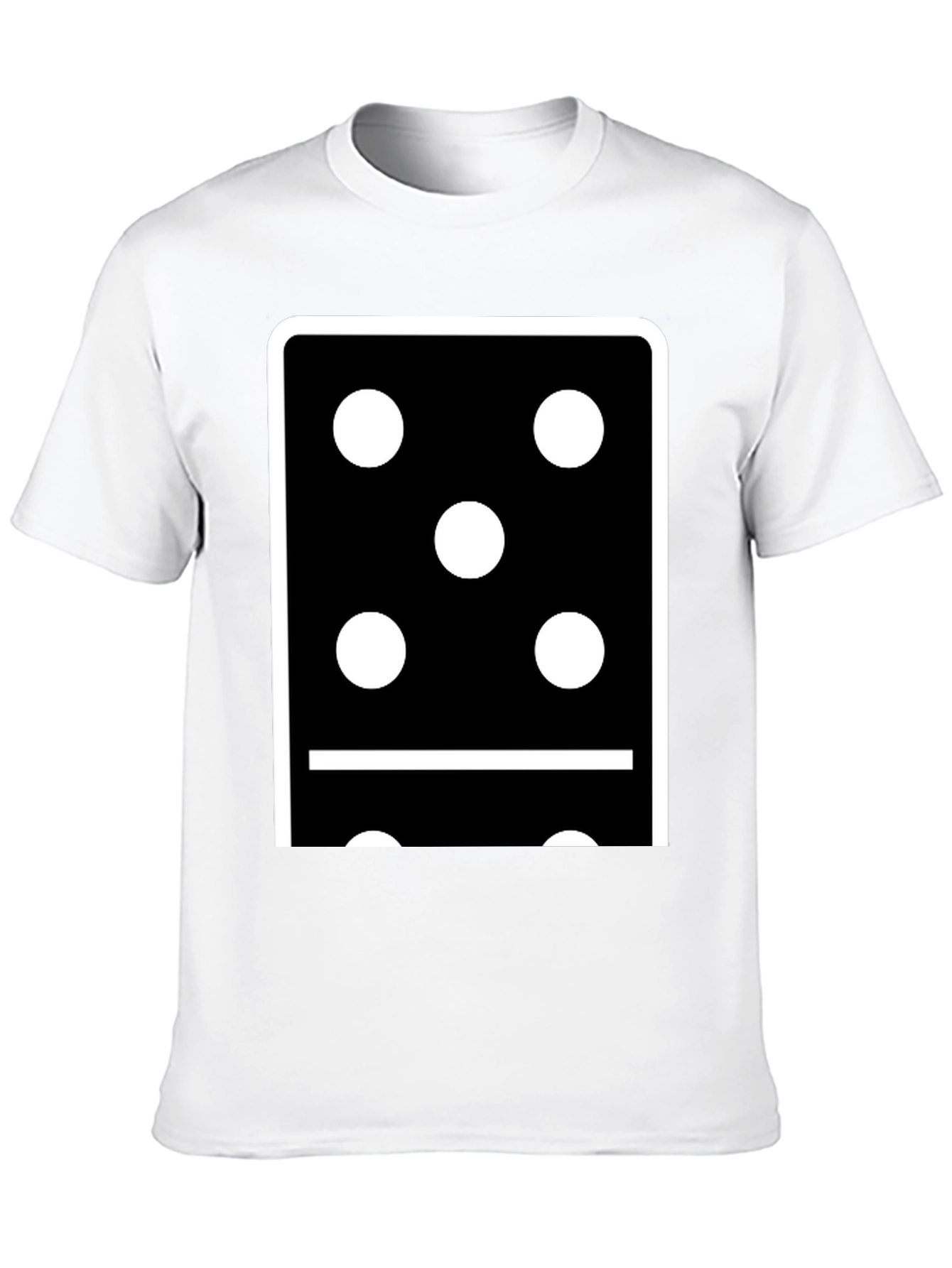Domino Six Black T-Shirt - Lucky Number Style