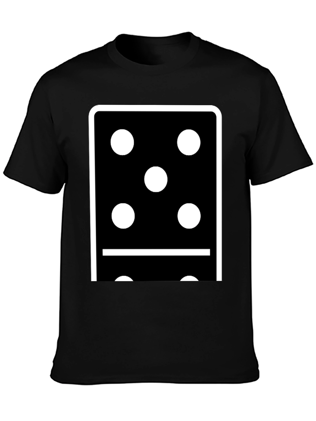 Domino Six Black T-Shirt - Lucky Number Style