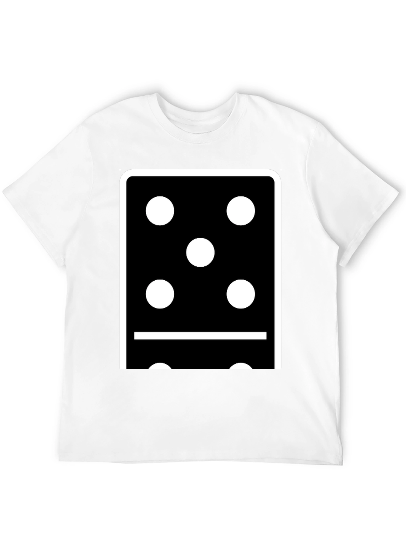 Domino Six Black T-Shirt - Lucky Number Style