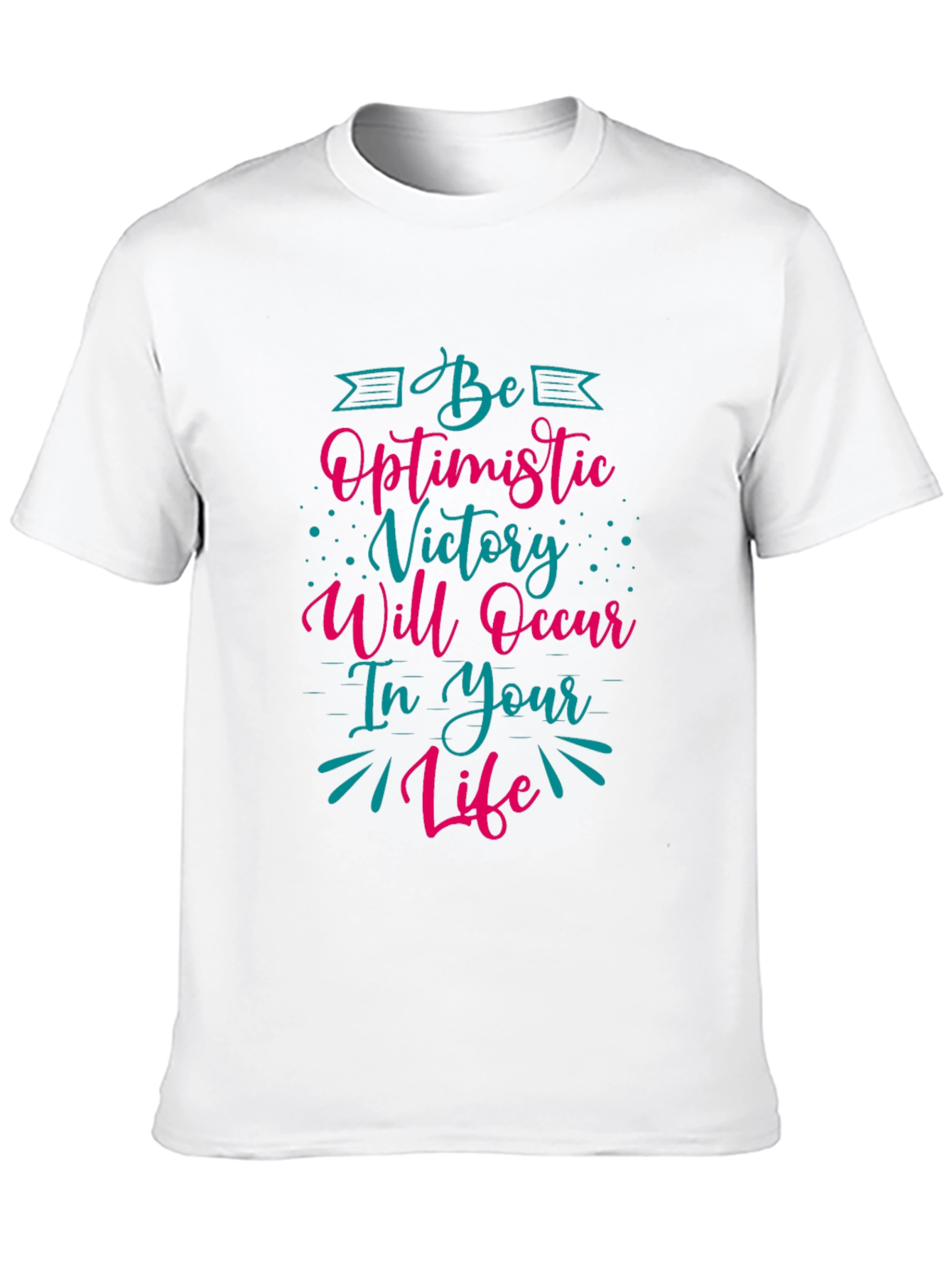 Optimistic Victory Graphic Black T-Shirt