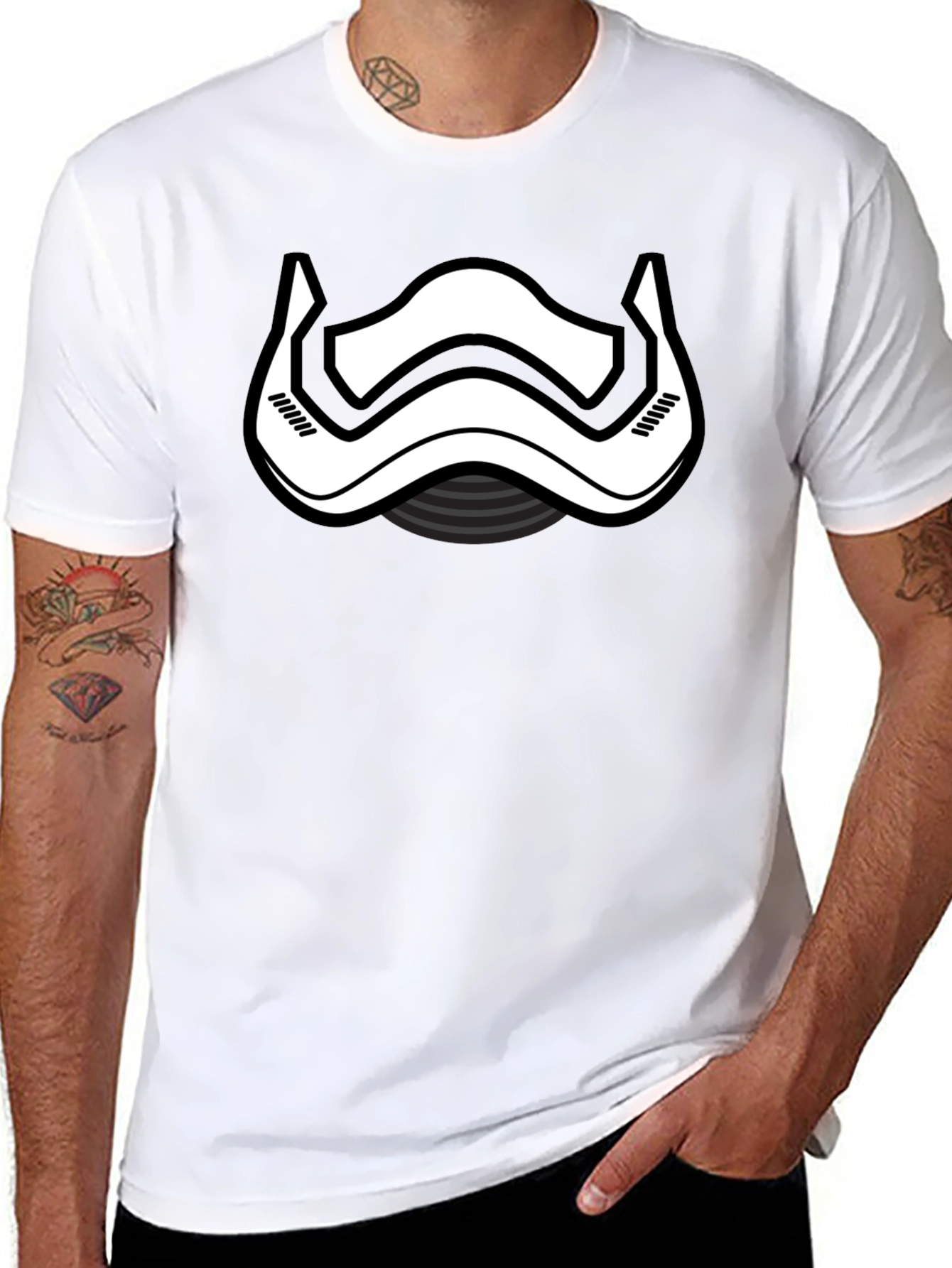 Star Wars Stormtrooper Helmet T-Shirt - Black