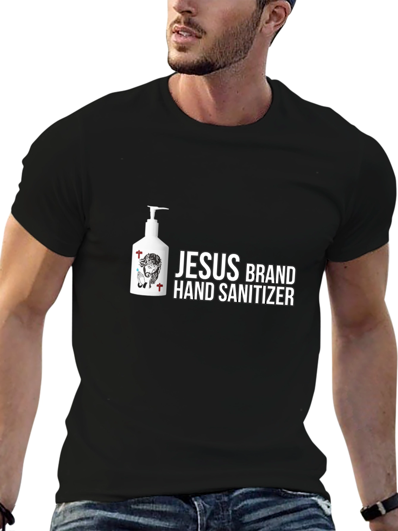 Jesus Brand Hand Sanitizer Graphic T-Shirt