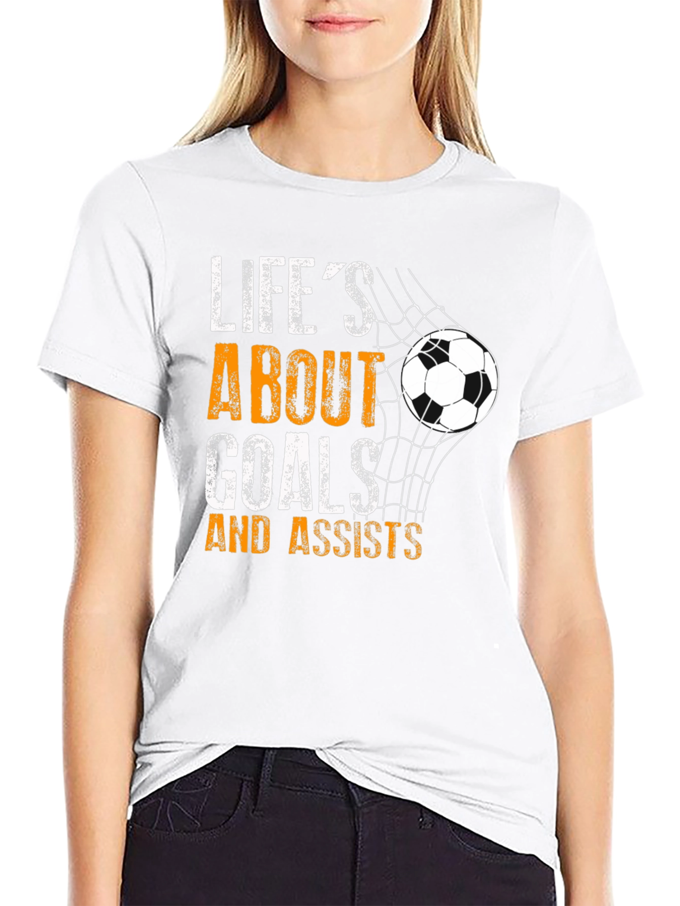 Lifes About Goals & Assists Soccer T-Shirt