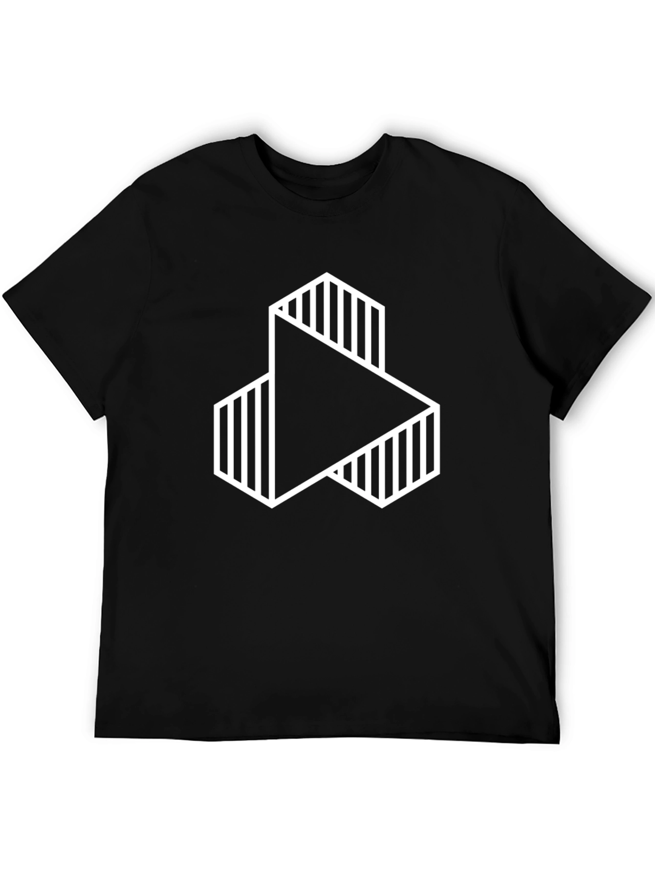Geometric Illusion Black Tee