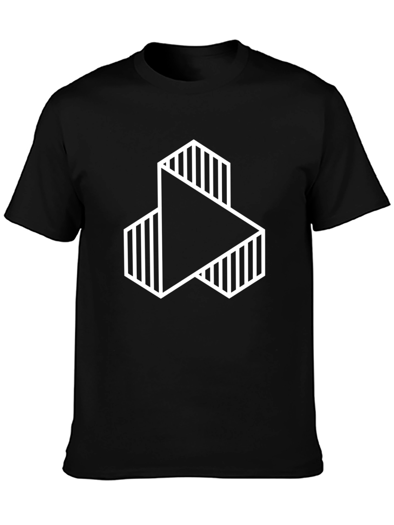 Geometric Illusion Black Tee