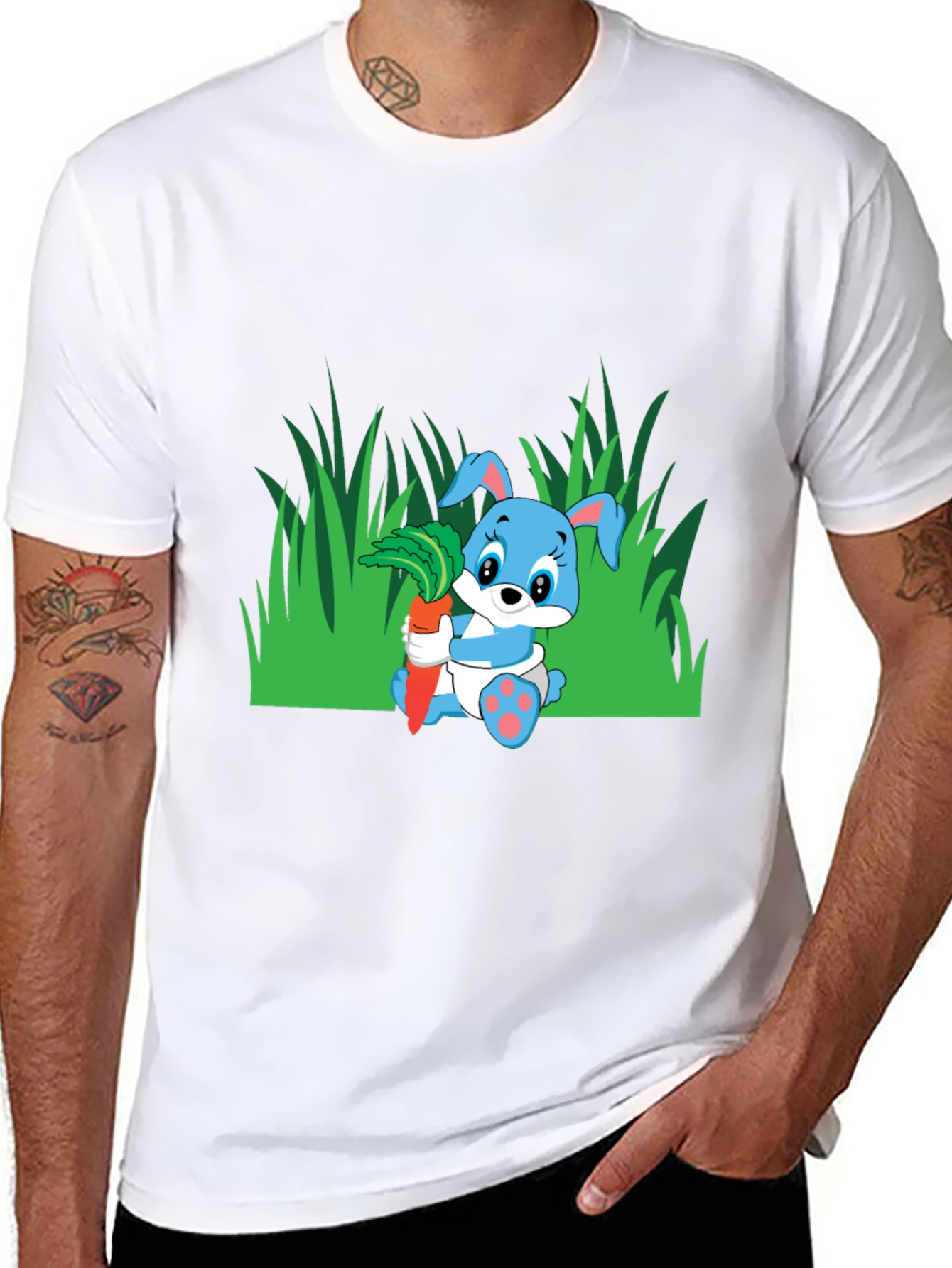 Cute Bunny Graphic Tee - Easter Gift
