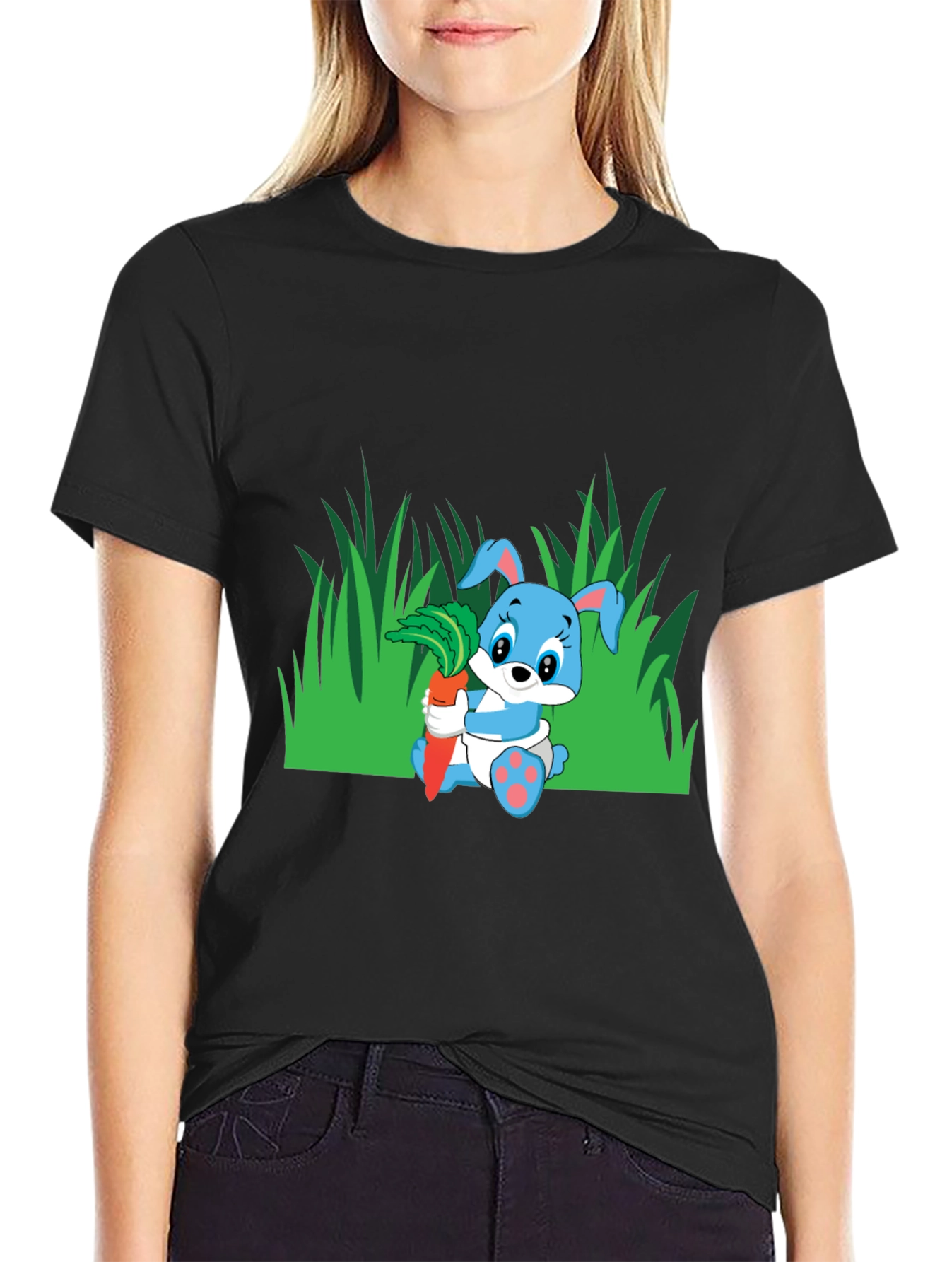 Cute Bunny Graphic Tee - Easter Gift