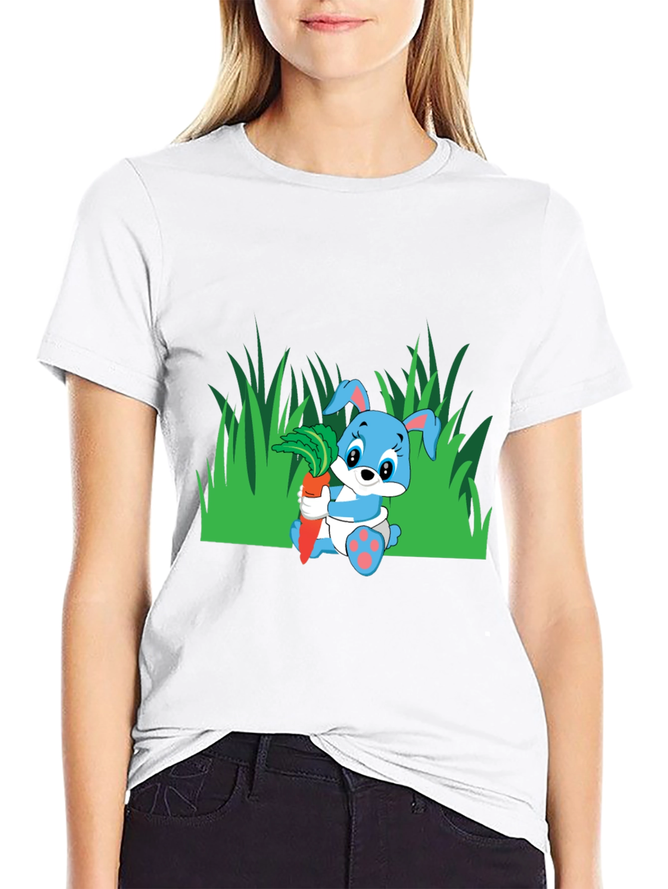 Cute Bunny Graphic Tee - Easter Gift