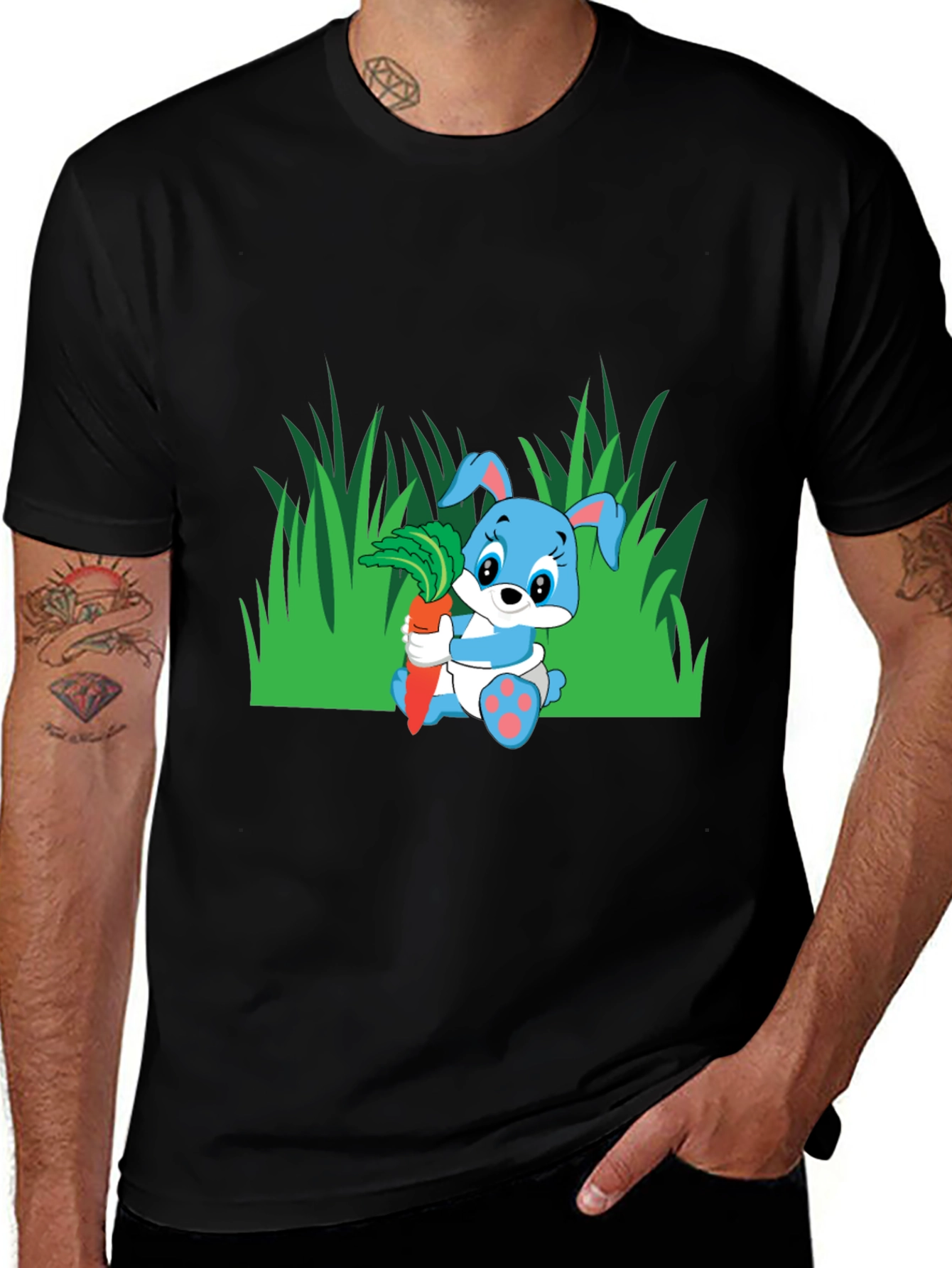 Cute Bunny Graphic Tee - Easter Gift