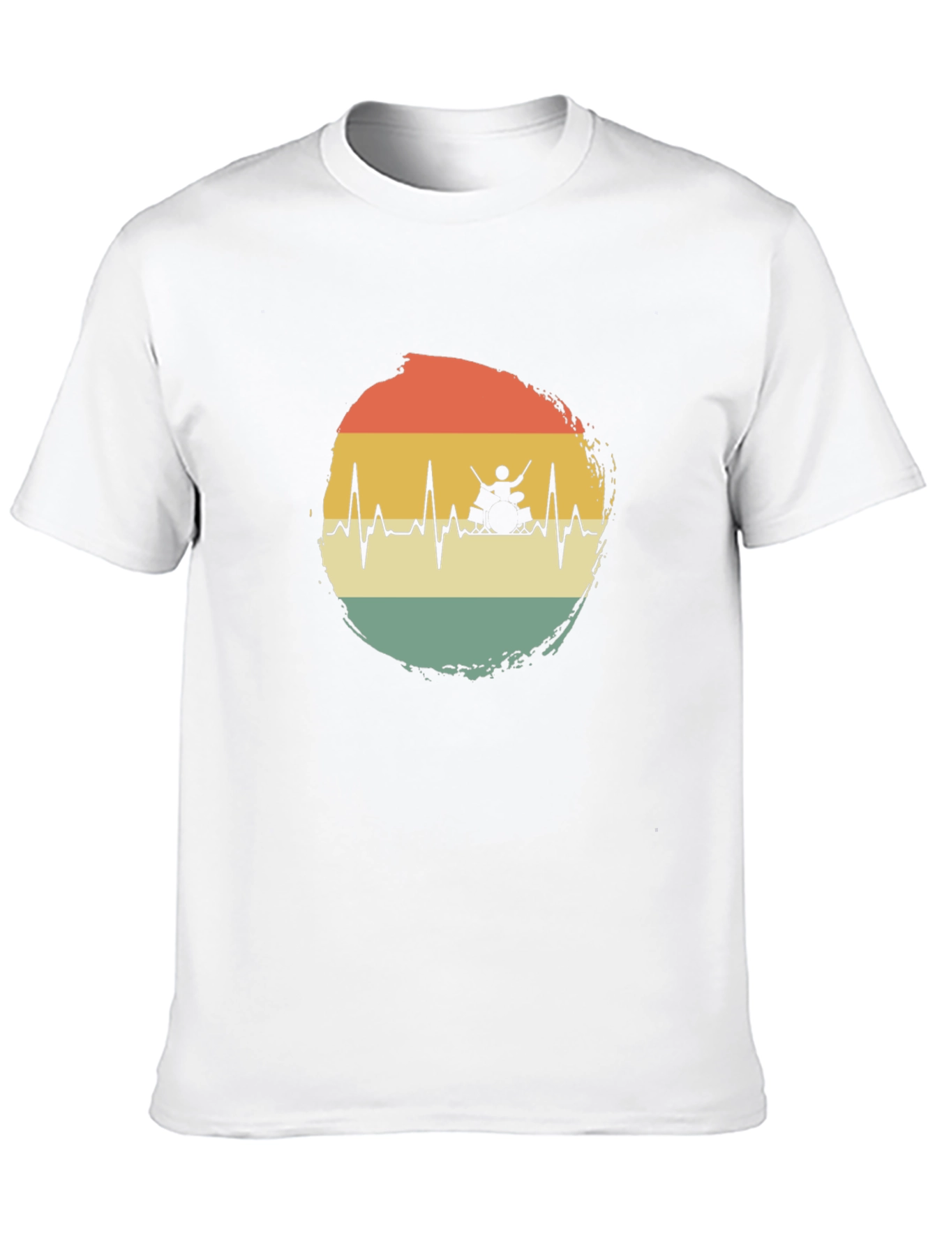 Drummer Heartbeat T-Shirt - Musician Tee