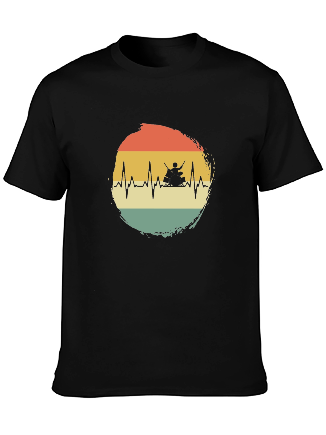 Drummer Heartbeat T-Shirt - Musician Tee
