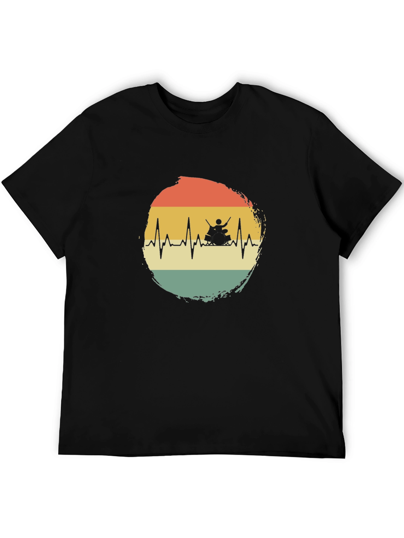 Drummer Heartbeat T-Shirt - Musician Tee