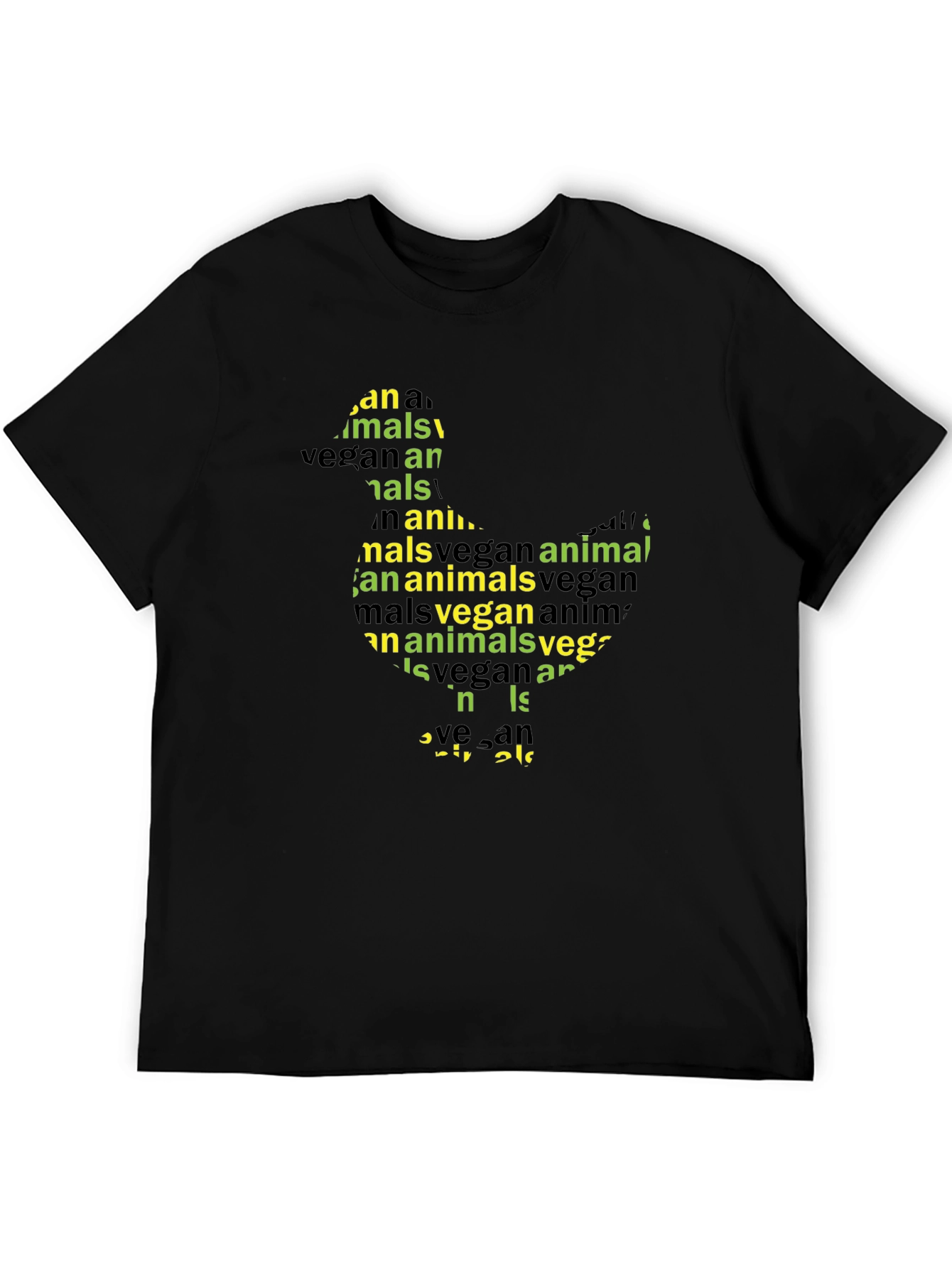 Vegan Animal T-Shirt - Black Graphic Tee