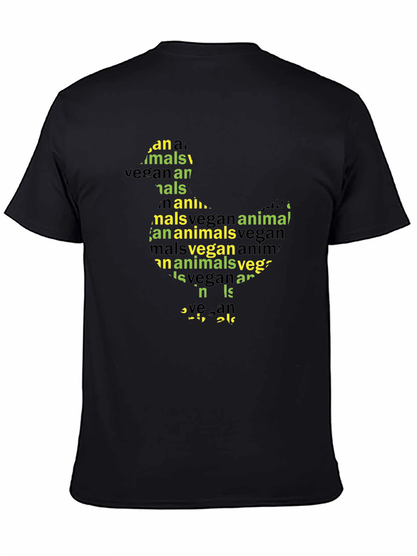 Vegan Animal T-Shirt - Black Graphic Tee