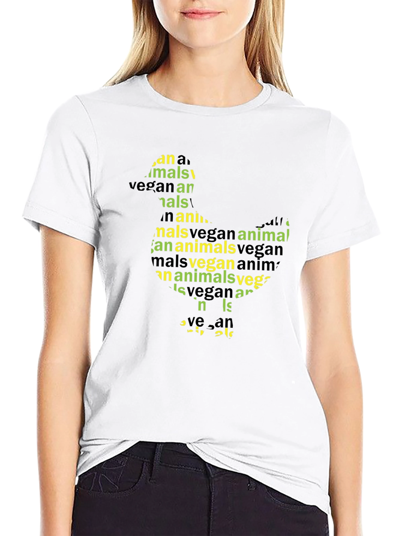 Vegan Animal T-Shirt - Black Graphic Tee