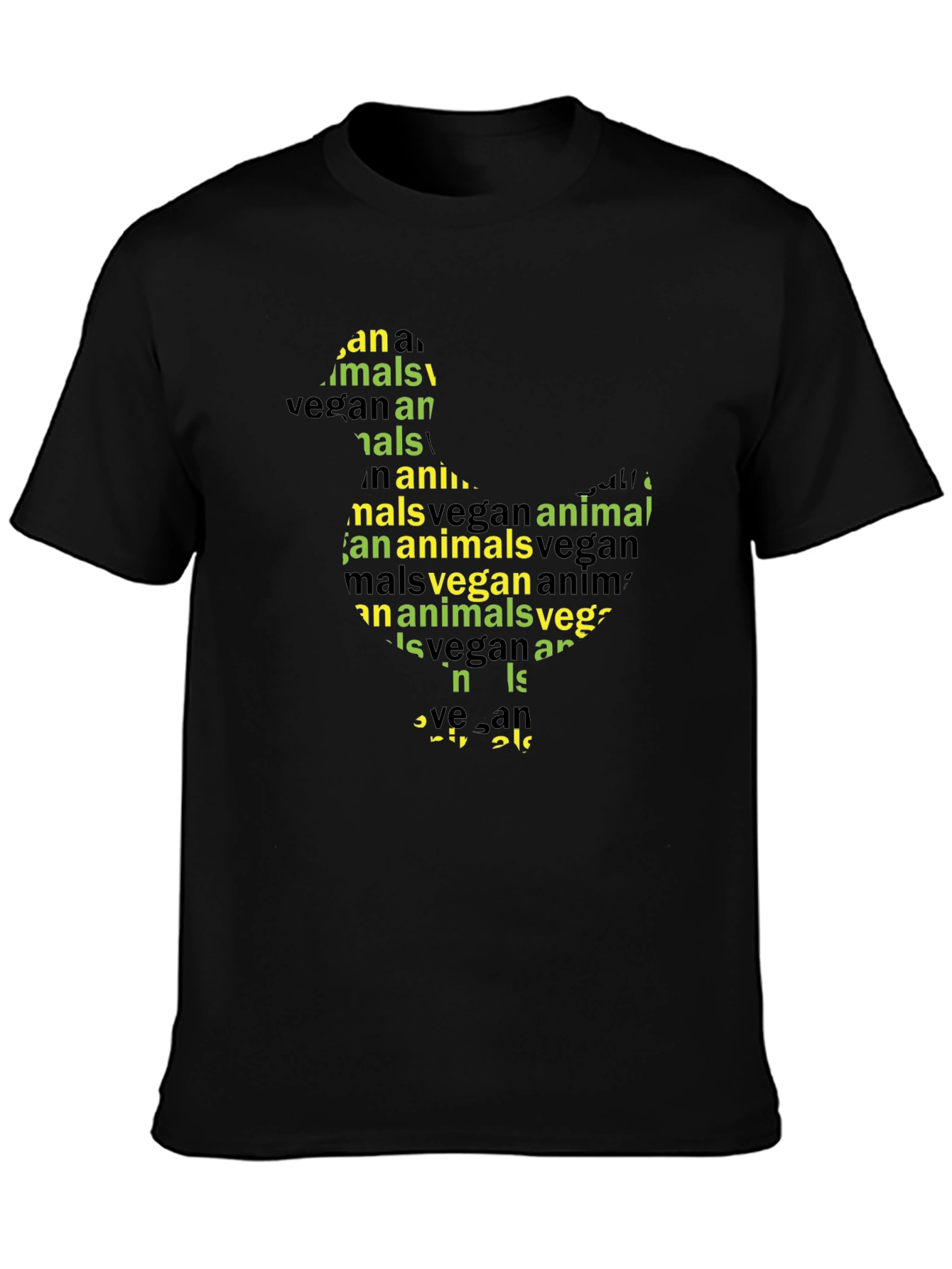 Vegan Animal T-Shirt - Black Graphic Tee