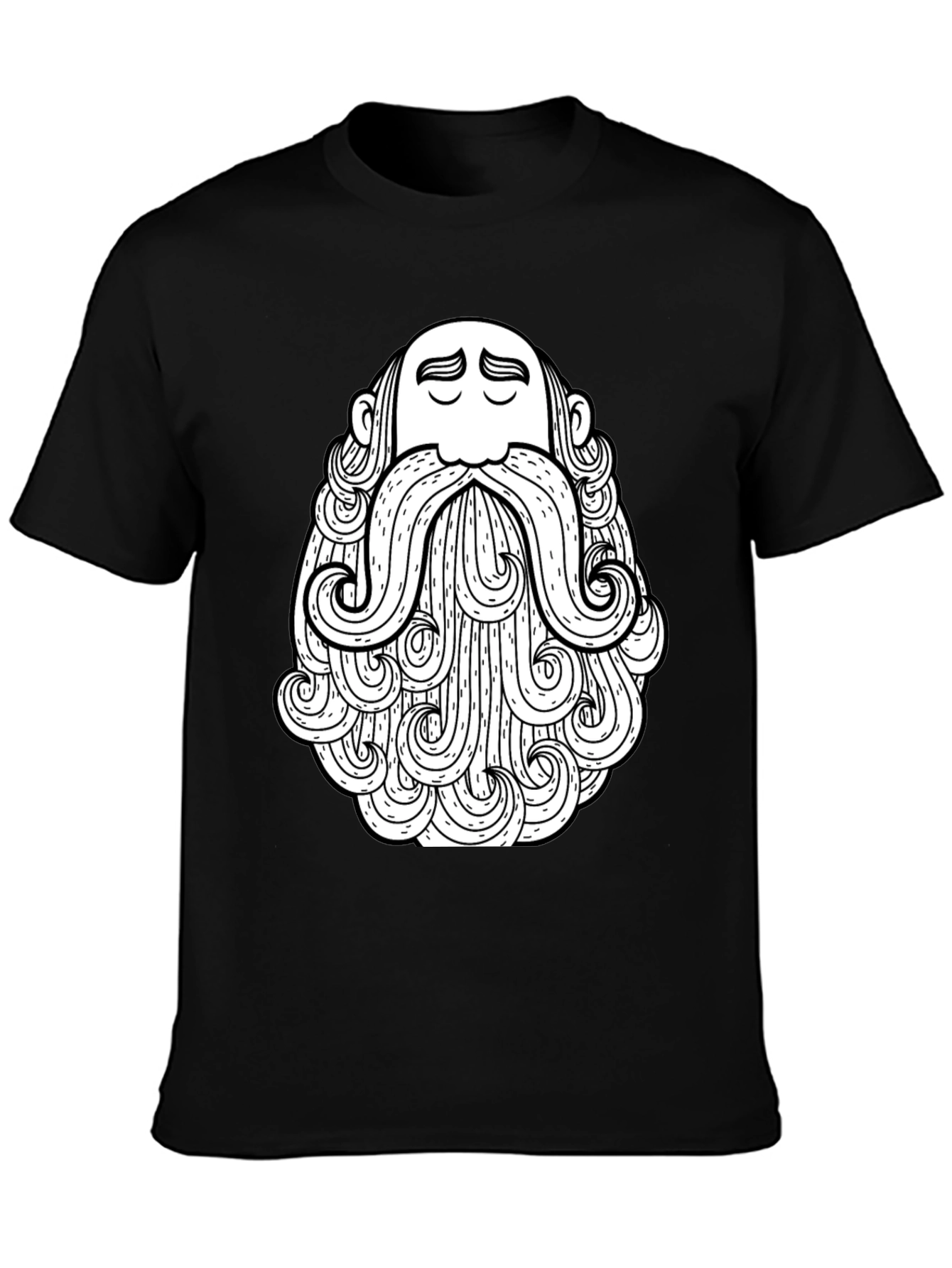 Bearded Man Graphic Tee - Stylish Black T-Shirt
