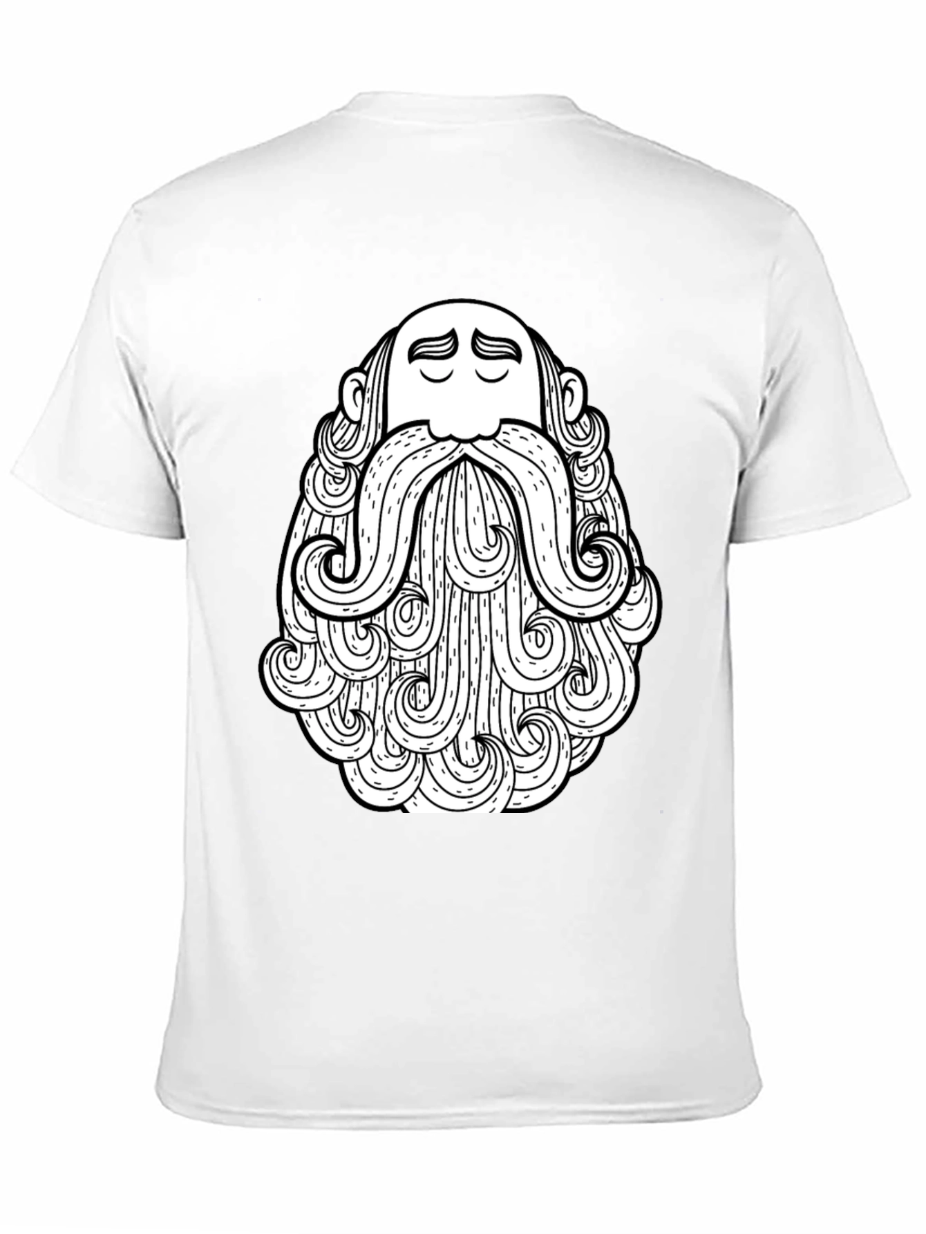 Bearded Man Graphic Tee - Stylish Black T-Shirt