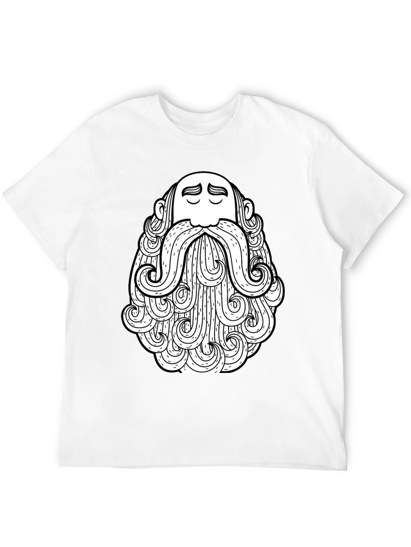 Bearded Man Graphic Tee - Stylish Black T-Shirt