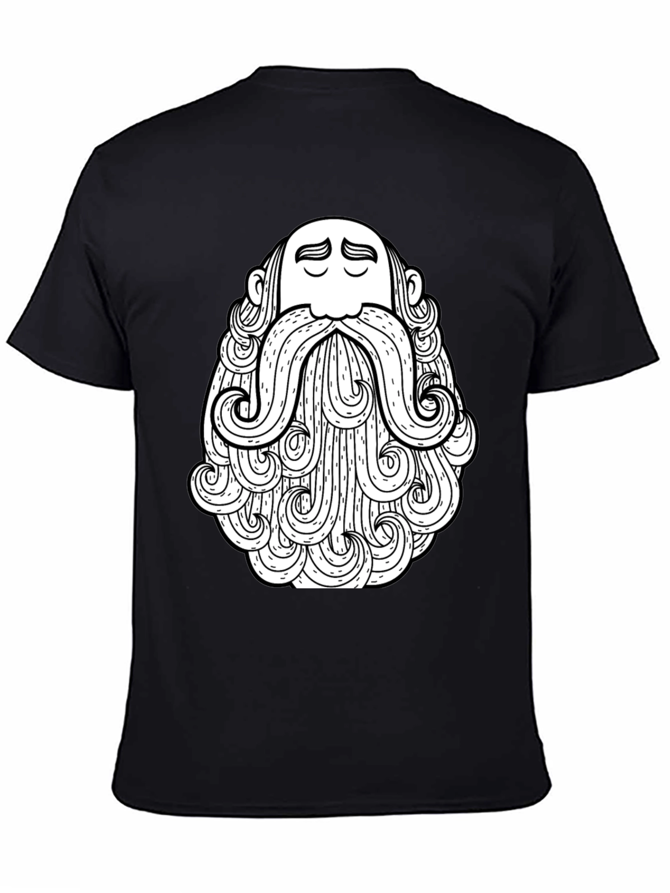 Bearded Man Graphic Tee - Stylish Black T-Shirt