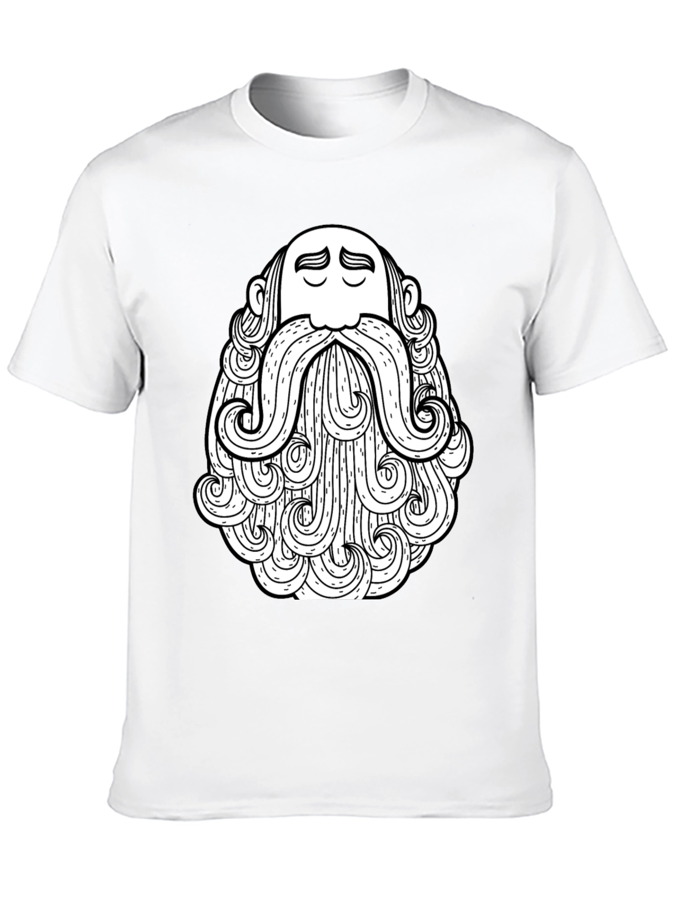 Bearded Man Graphic Tee - Stylish Black T-Shirt