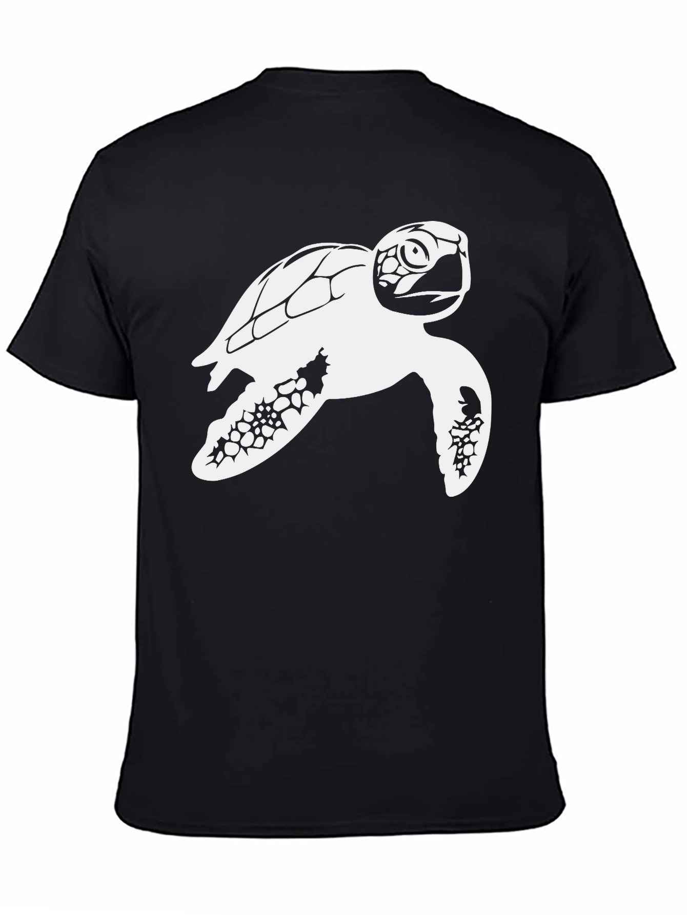 Sea Turtle Graphic Tee - Black Cotton Comfort