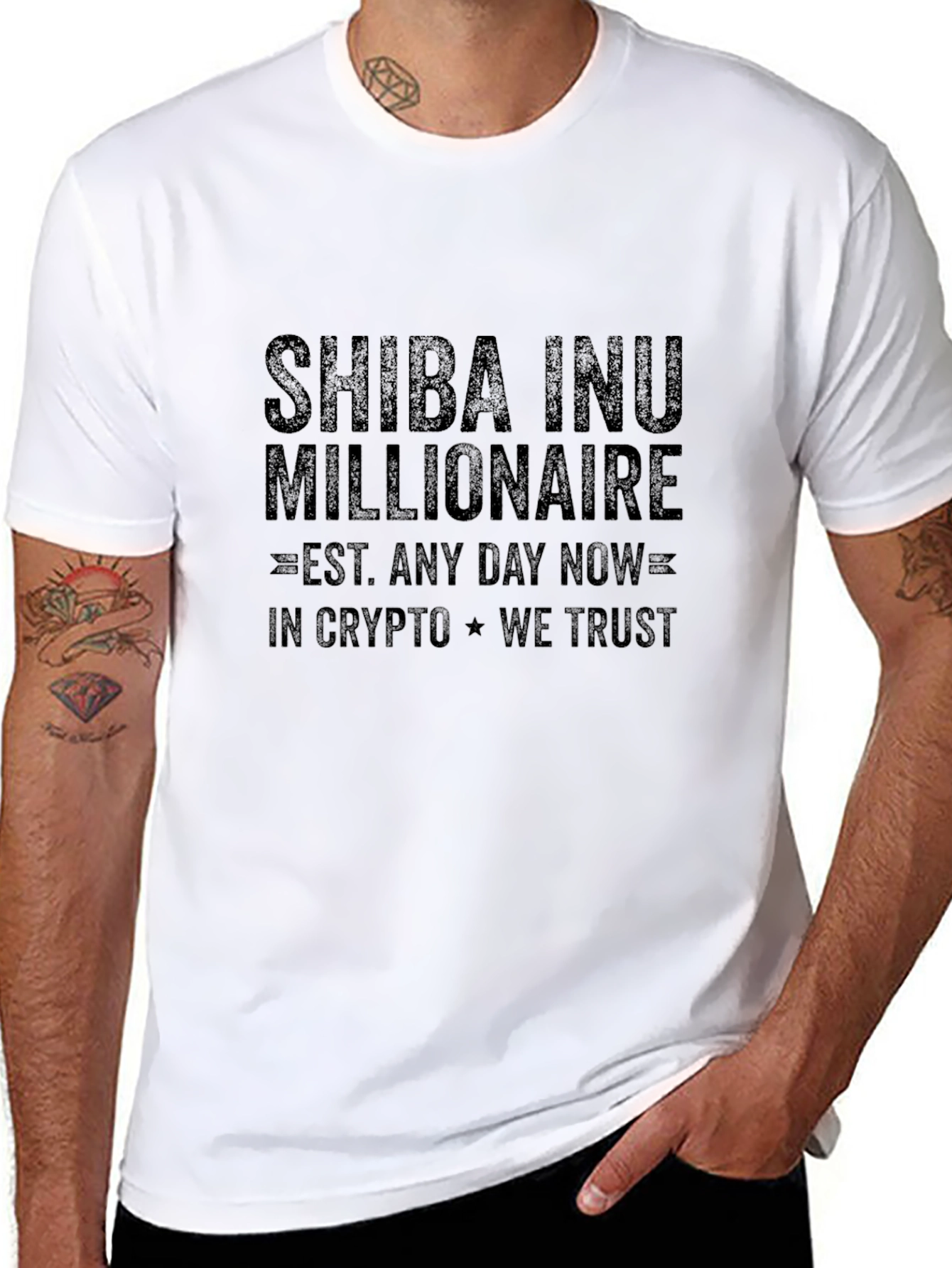 Shiba Inu Millionaire Black T-Shirt Crypto HODL