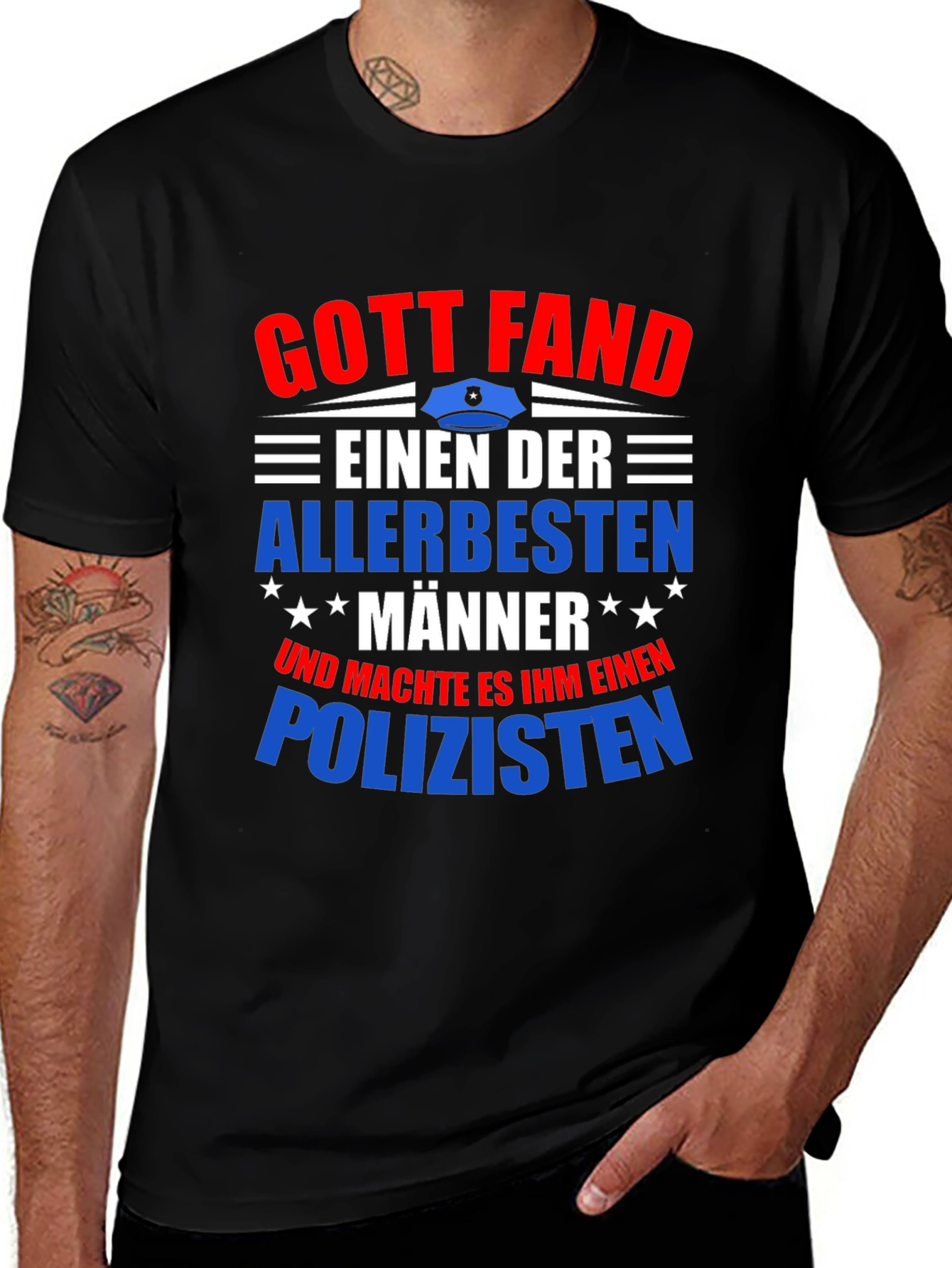 Gott Fand Policeman T-Shirt - Best Man