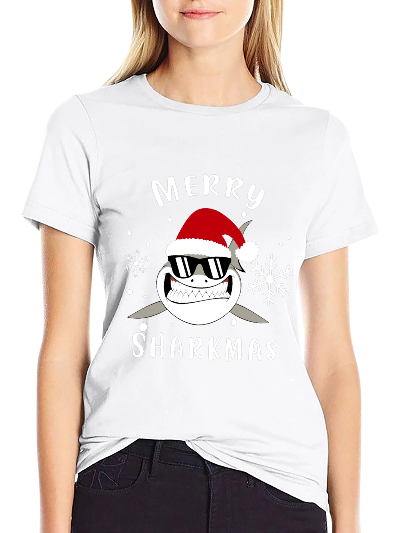 Merry Sharkmas Graphic T-Shirt